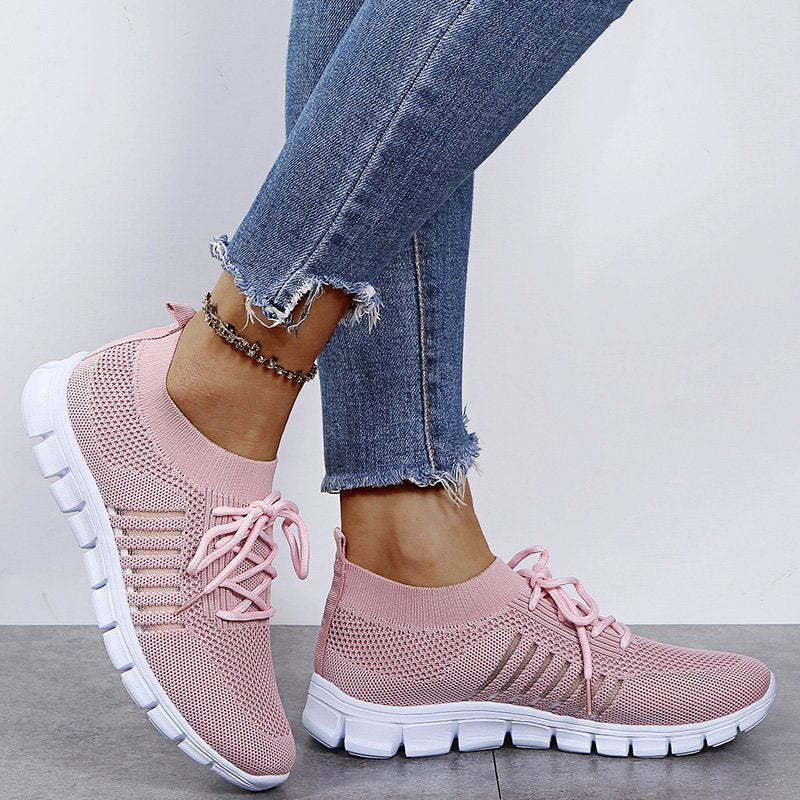 Breathable Mesh Lace Up Sneakers (multiple color options)