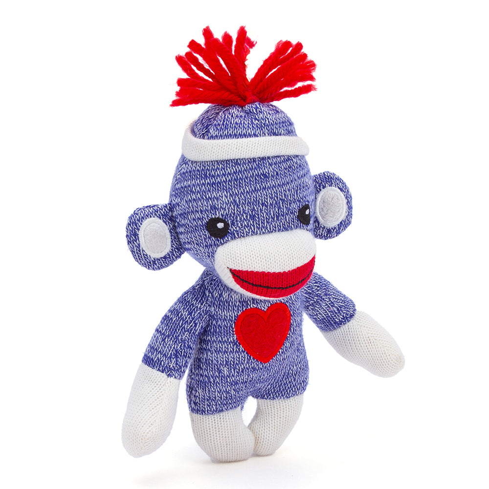 Love Sock Monkey 6'' Blue