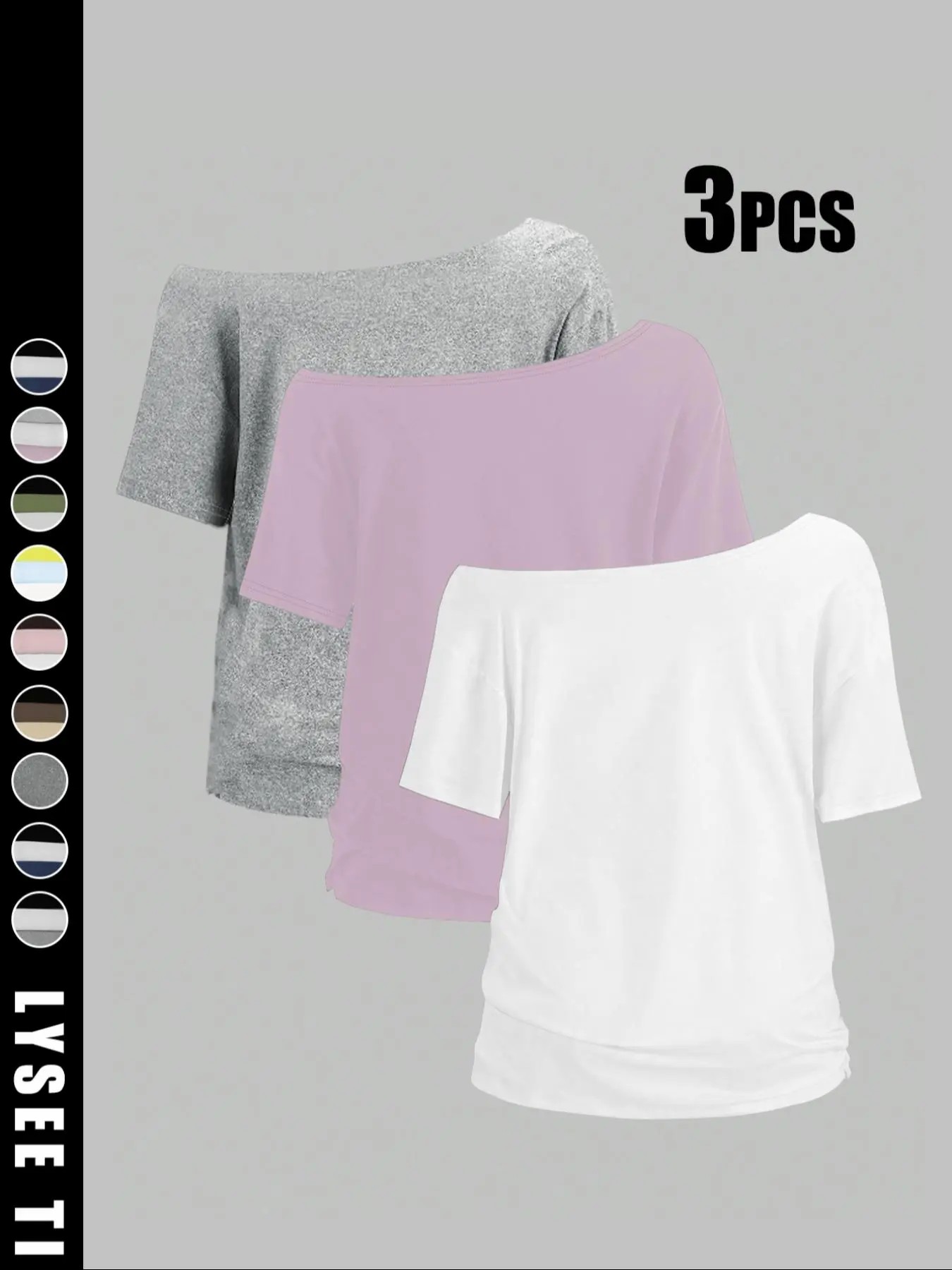 🔥Women's Solid Color Tee, Casual Basic Essential Short Sleeve T-shirt Top