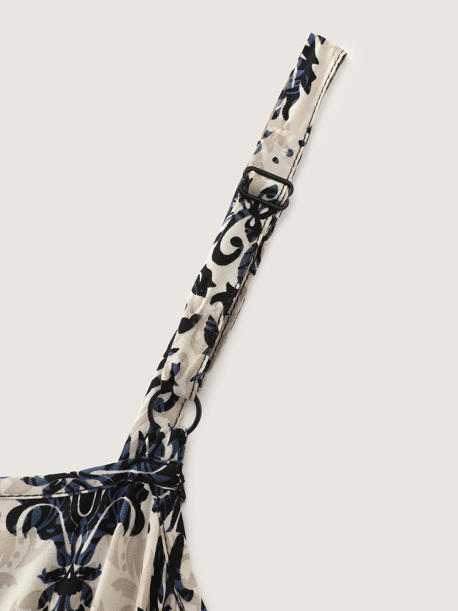 Ornate Print Cold-Shoulder Maxi Dress