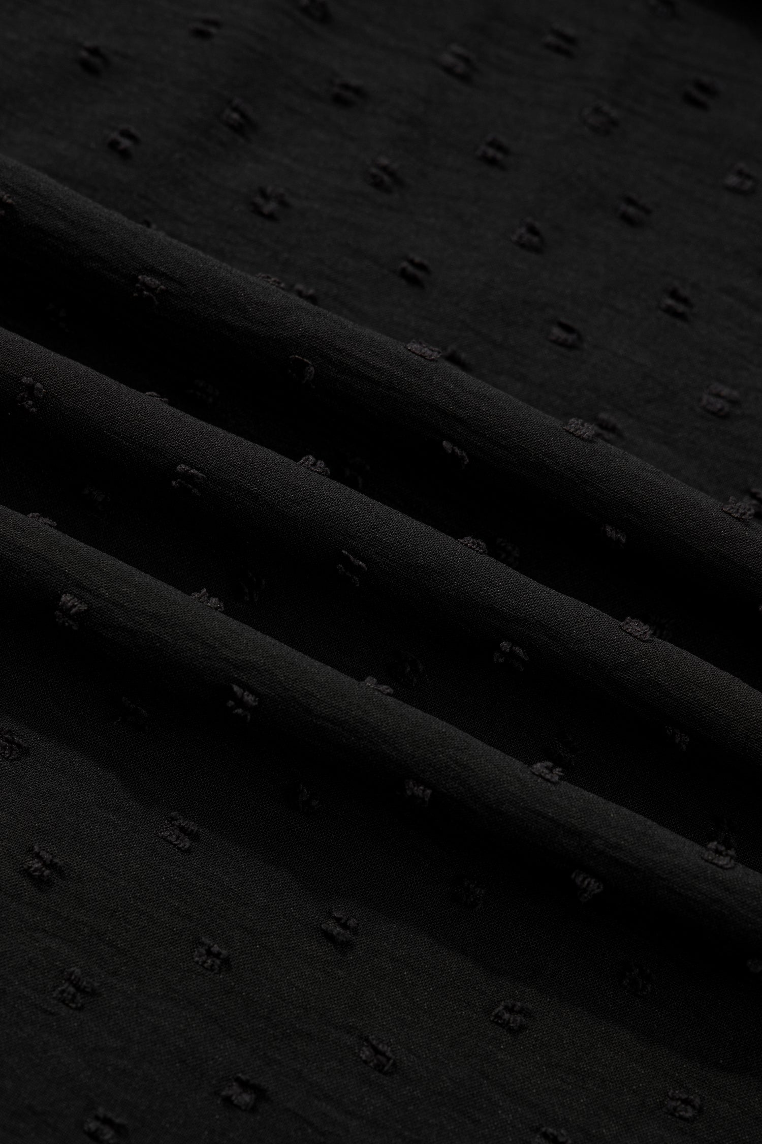 Black Plus Size Swiss Dot Ruffle Lace Trim V Neck Tank Top