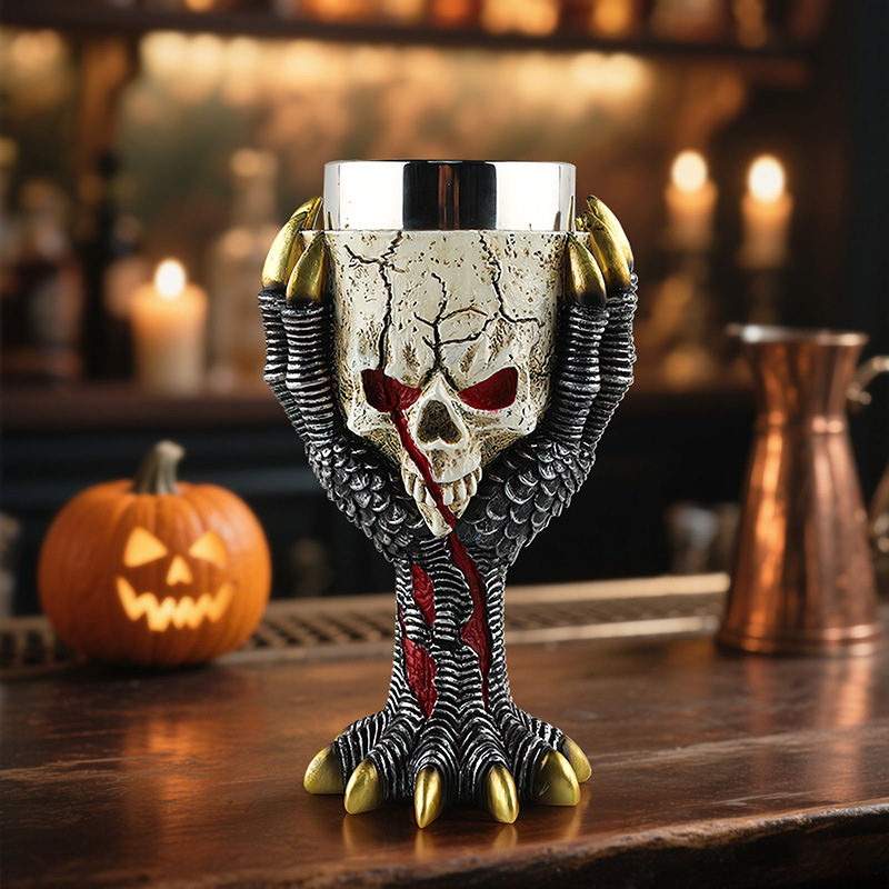 Scary Halloween Skull Beer Mug
