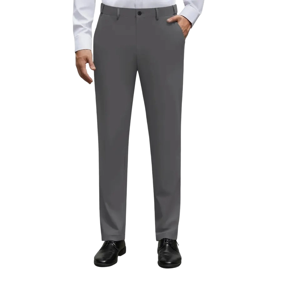 Men's Stretch Dress Pants No Iron Golf Pants Expandable Waist Flat Front Business Casual Pants