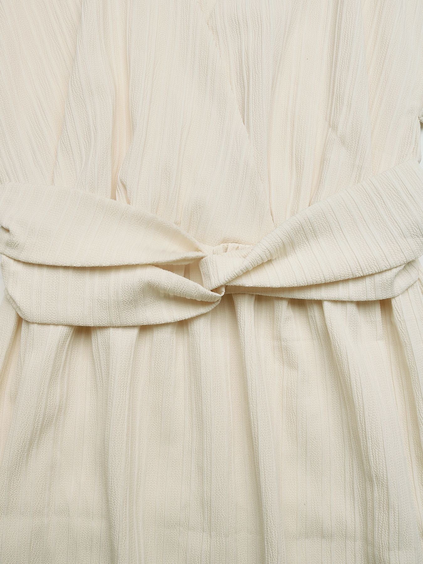 Surplice Short Sleeve Midi Dress