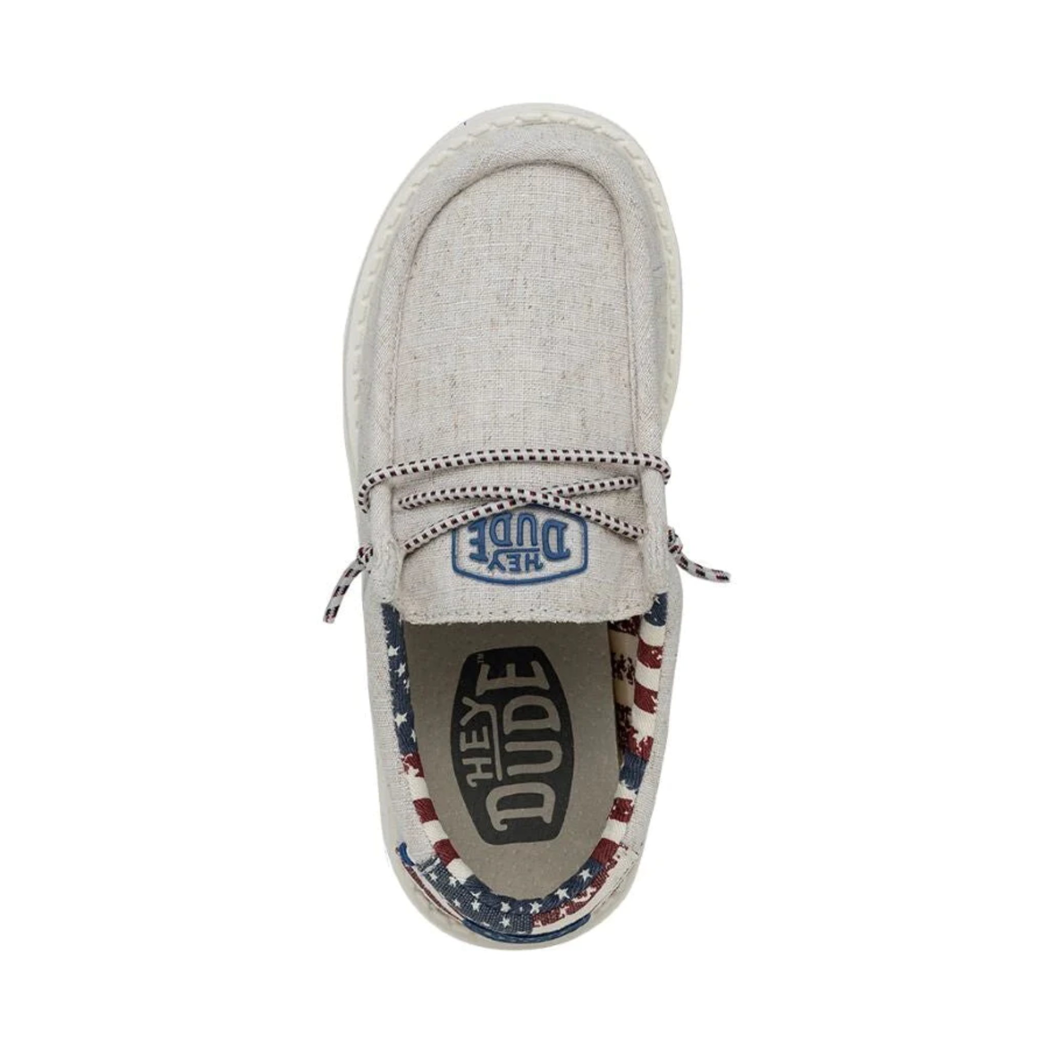 DUDE KIDS WALLY YOUTH OFF WHITE PATRIOTIC - 400401K1