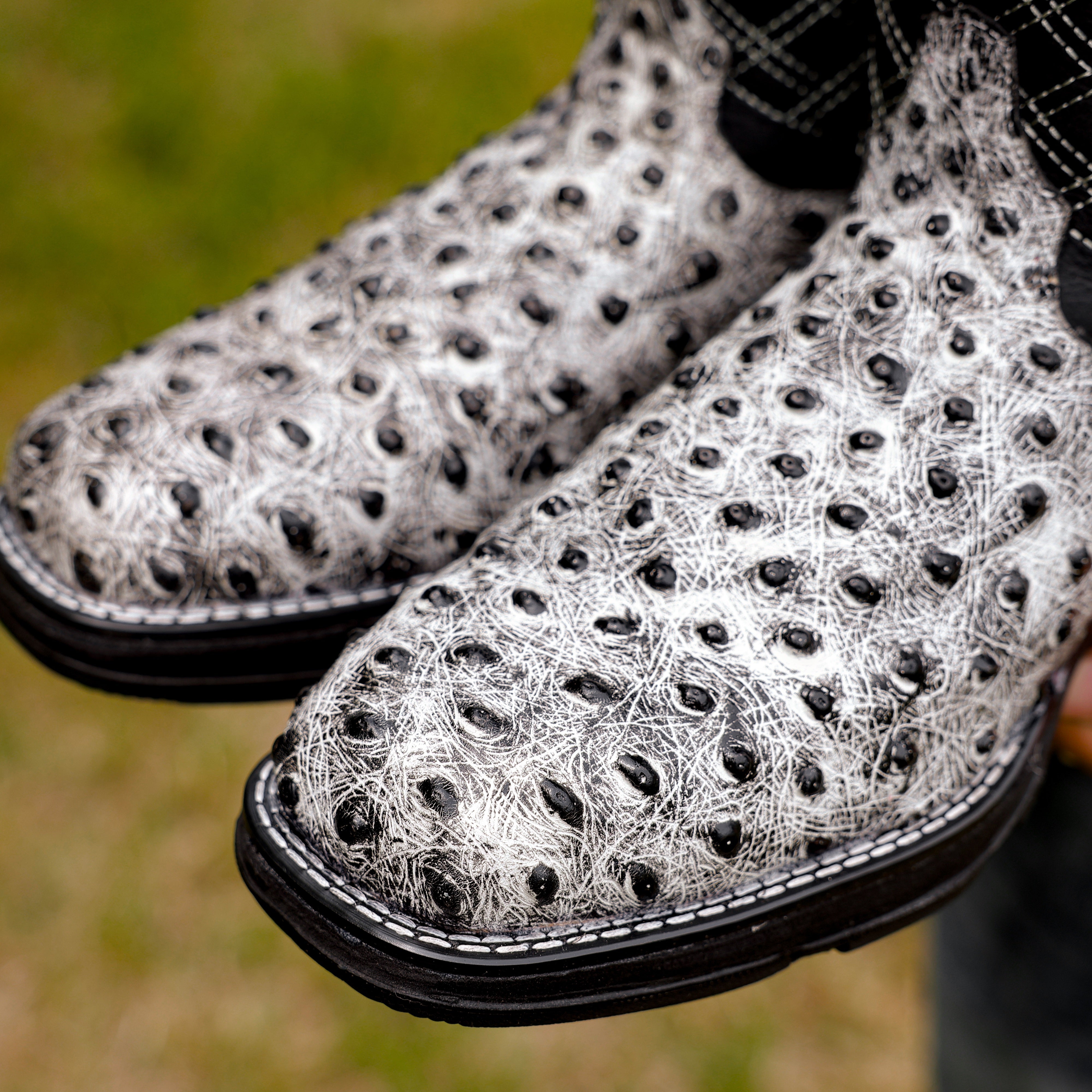 Eclipse Ostrich Leather Boots With 3D Lightweight Sole - Composite Toe