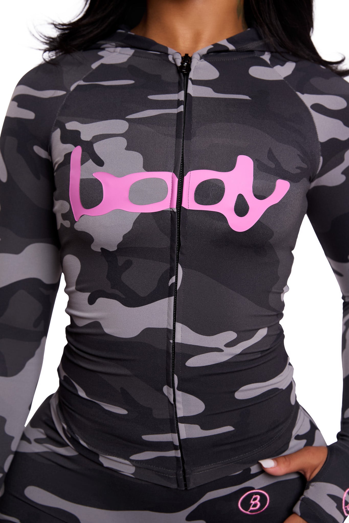 BASICS HOODIE 2.0 (GREY CAMO/HOT PINK)