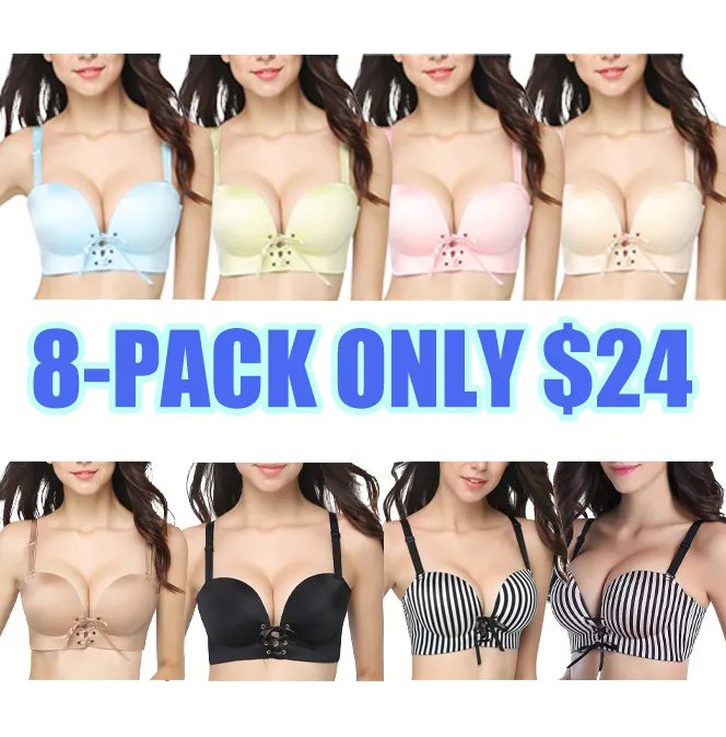 Add Two Cups Bras Brassiere for Women Push Up Padded Unlined Comfort Womenswear