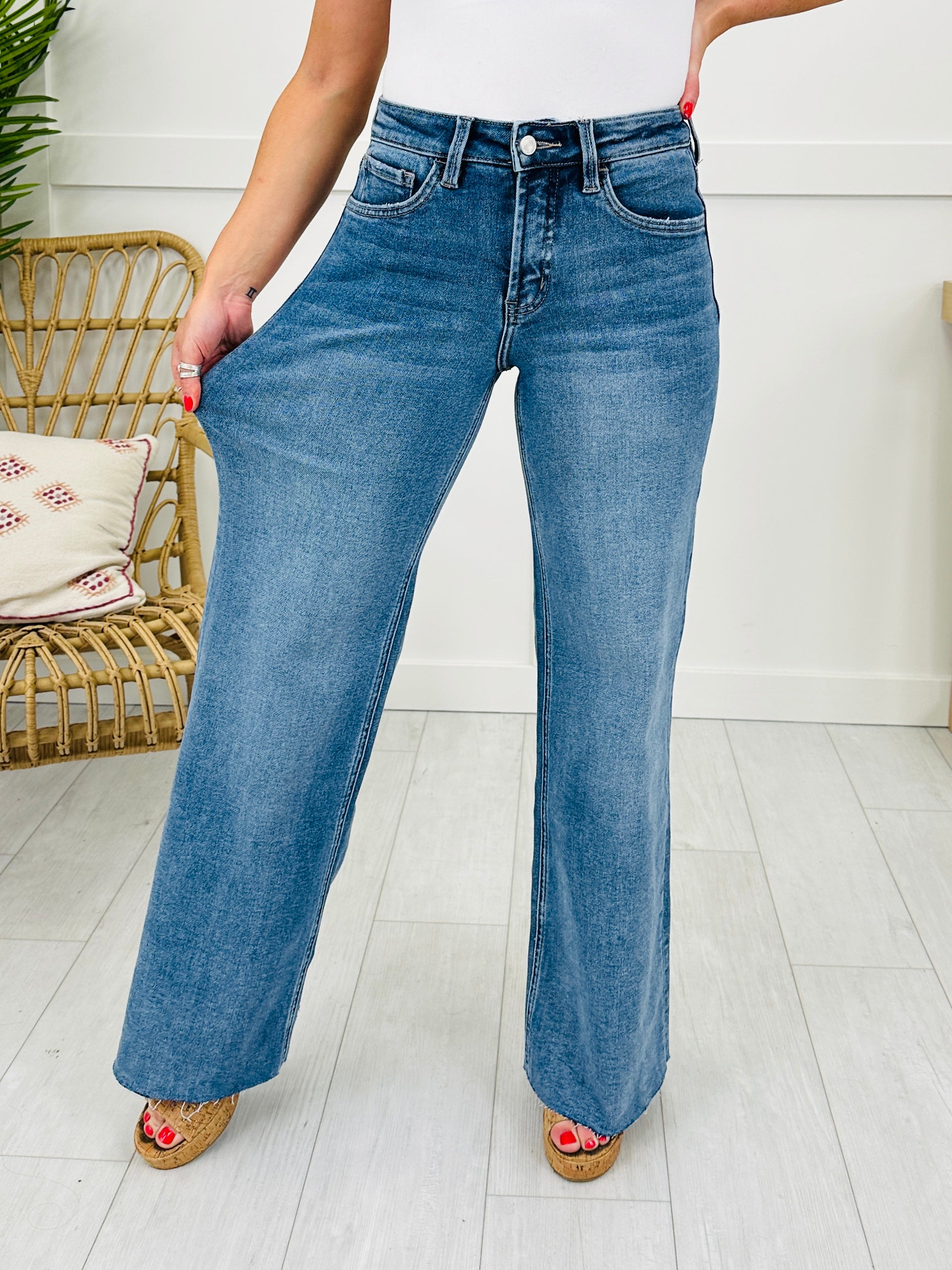 Planning Ahead Tummy Control Wide Leg Jeans