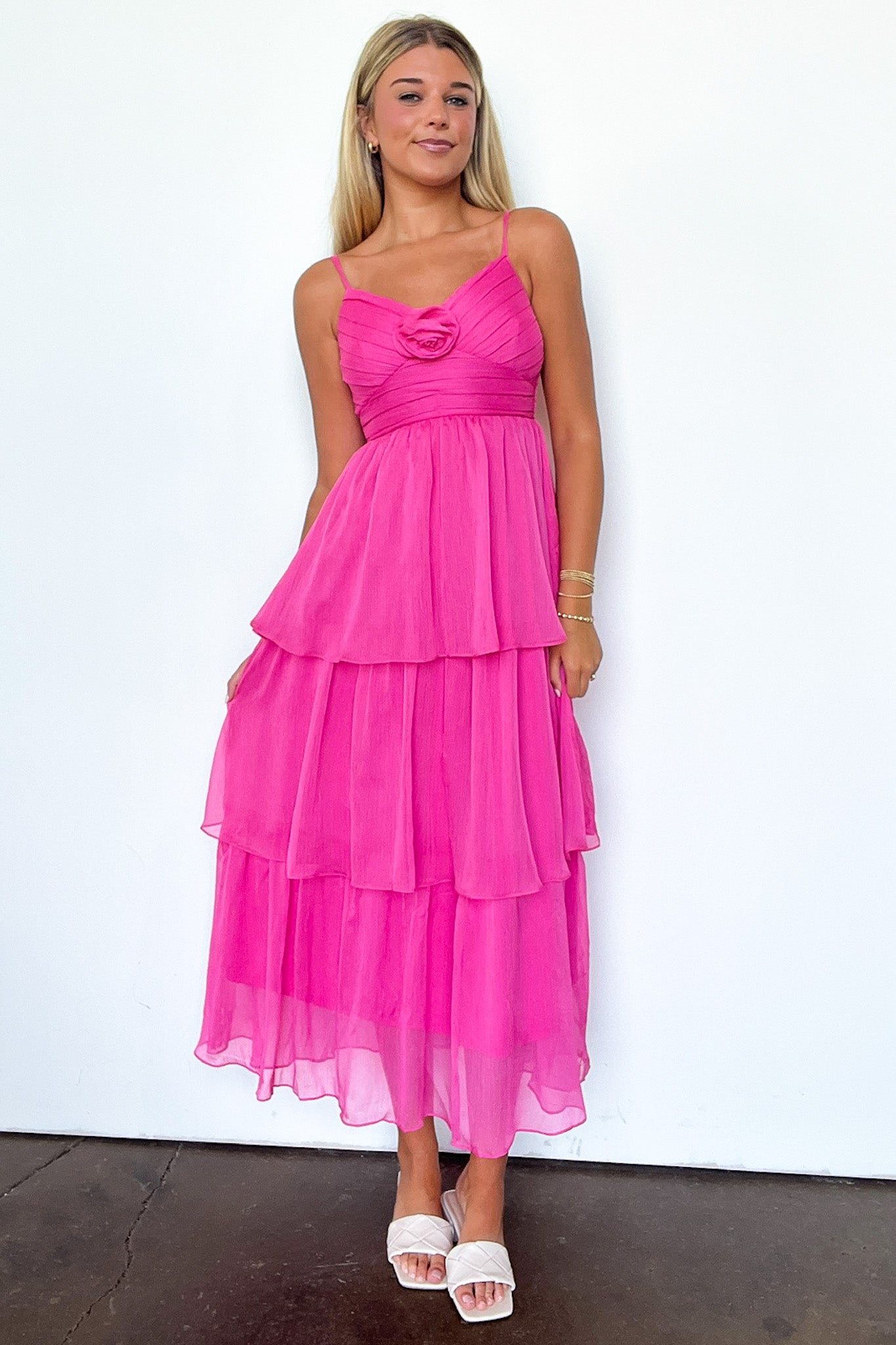 Tiered Floral Ruffle Dress