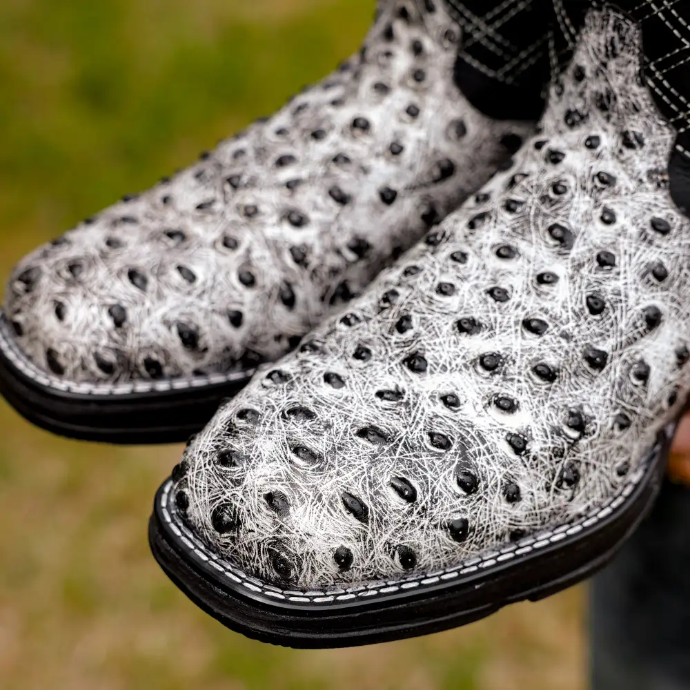 Eclipse Ostrich Leather Boots With 3D Lightweight Sole - Composite Toe