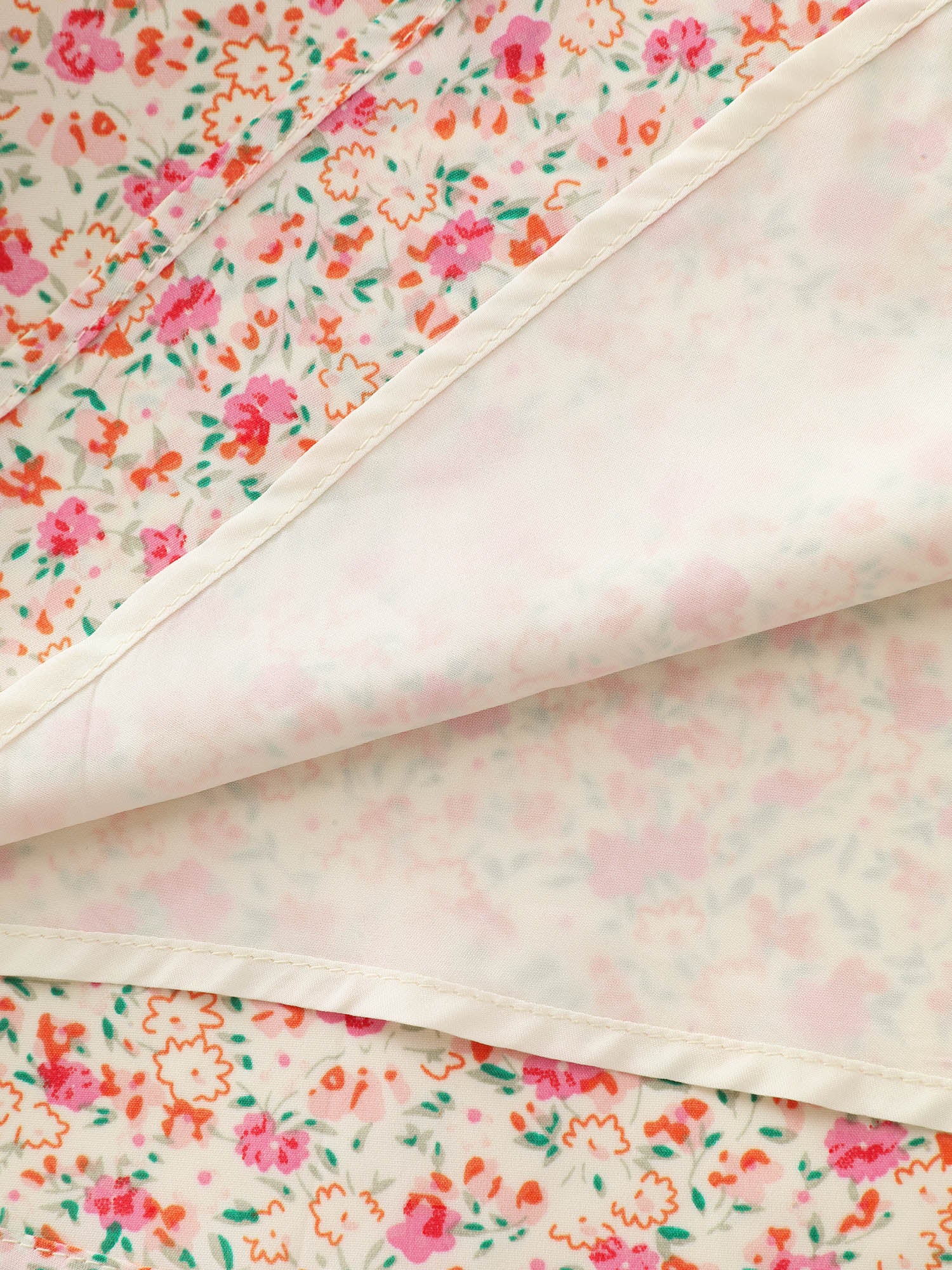 Floral Patchwork Print Drawstring Maxi Dress