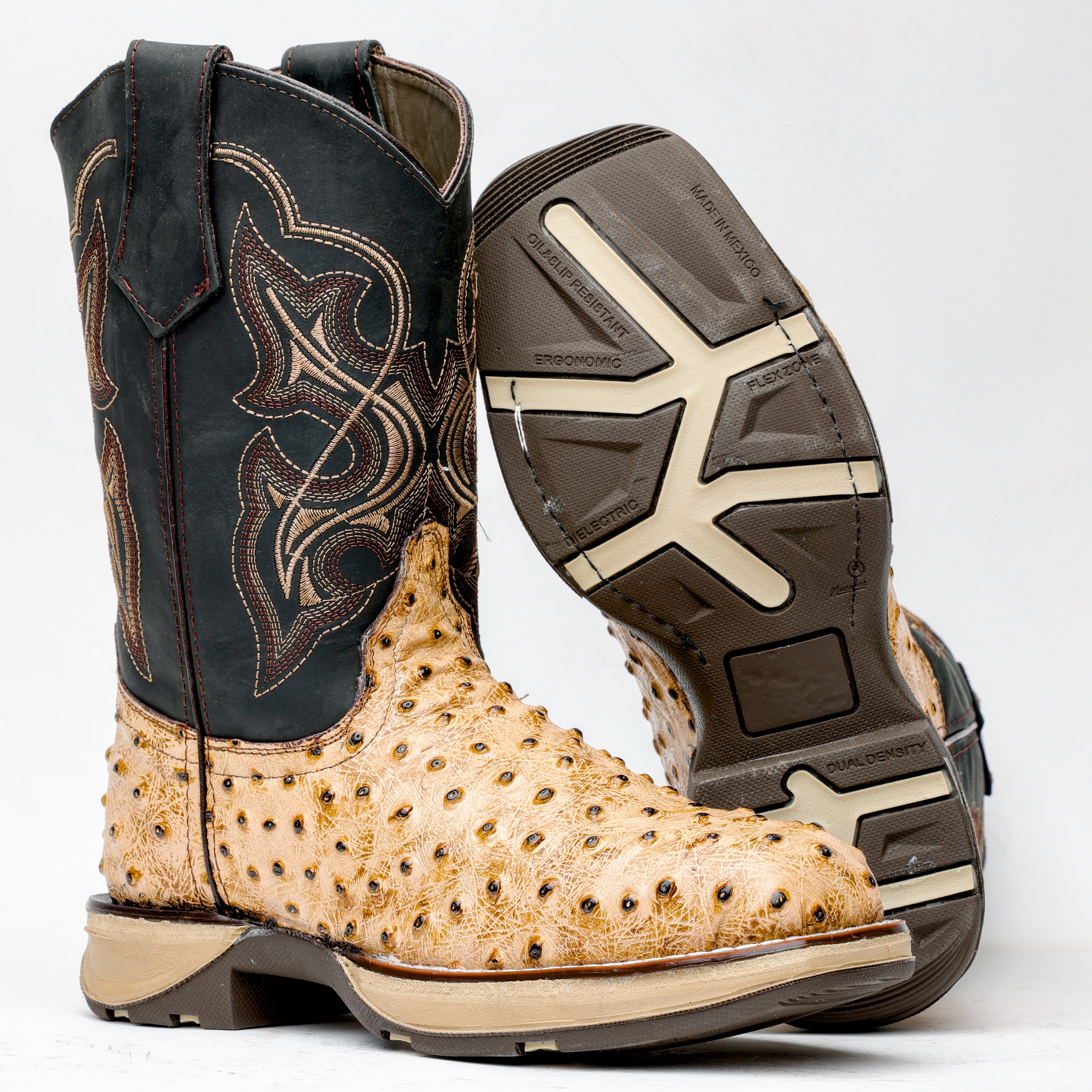Orix Ostrich Boots With 3D Lightweight Sole - Composite Toe