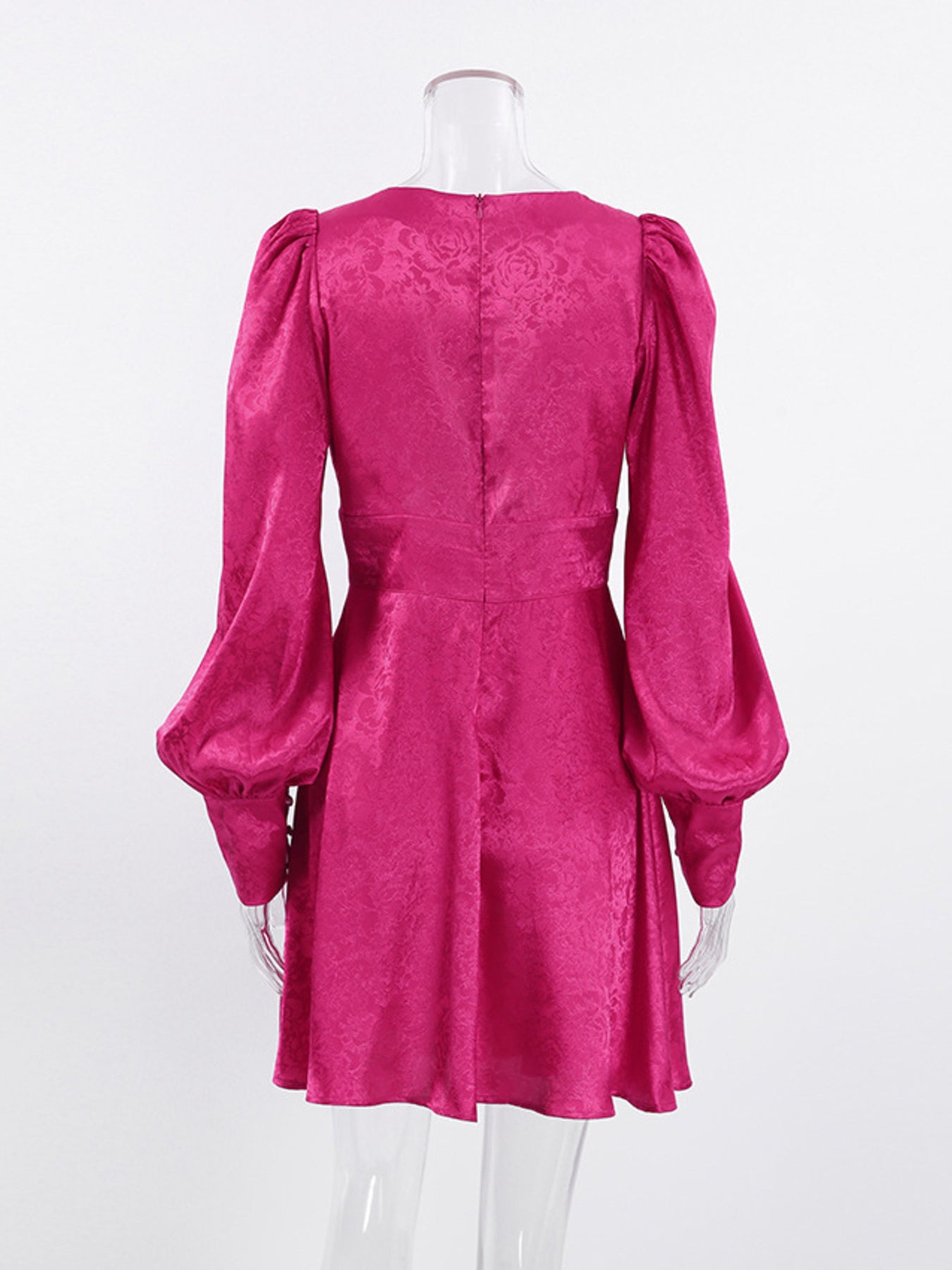 Cutout Lantern Sleeve Mini Dress