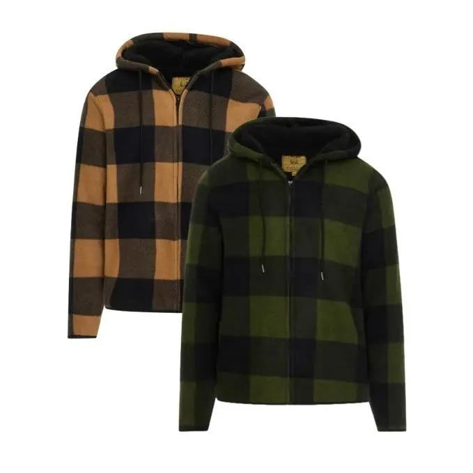 Unisex Heavyweight Sherpa-Lined Zip Hoodie Sweater