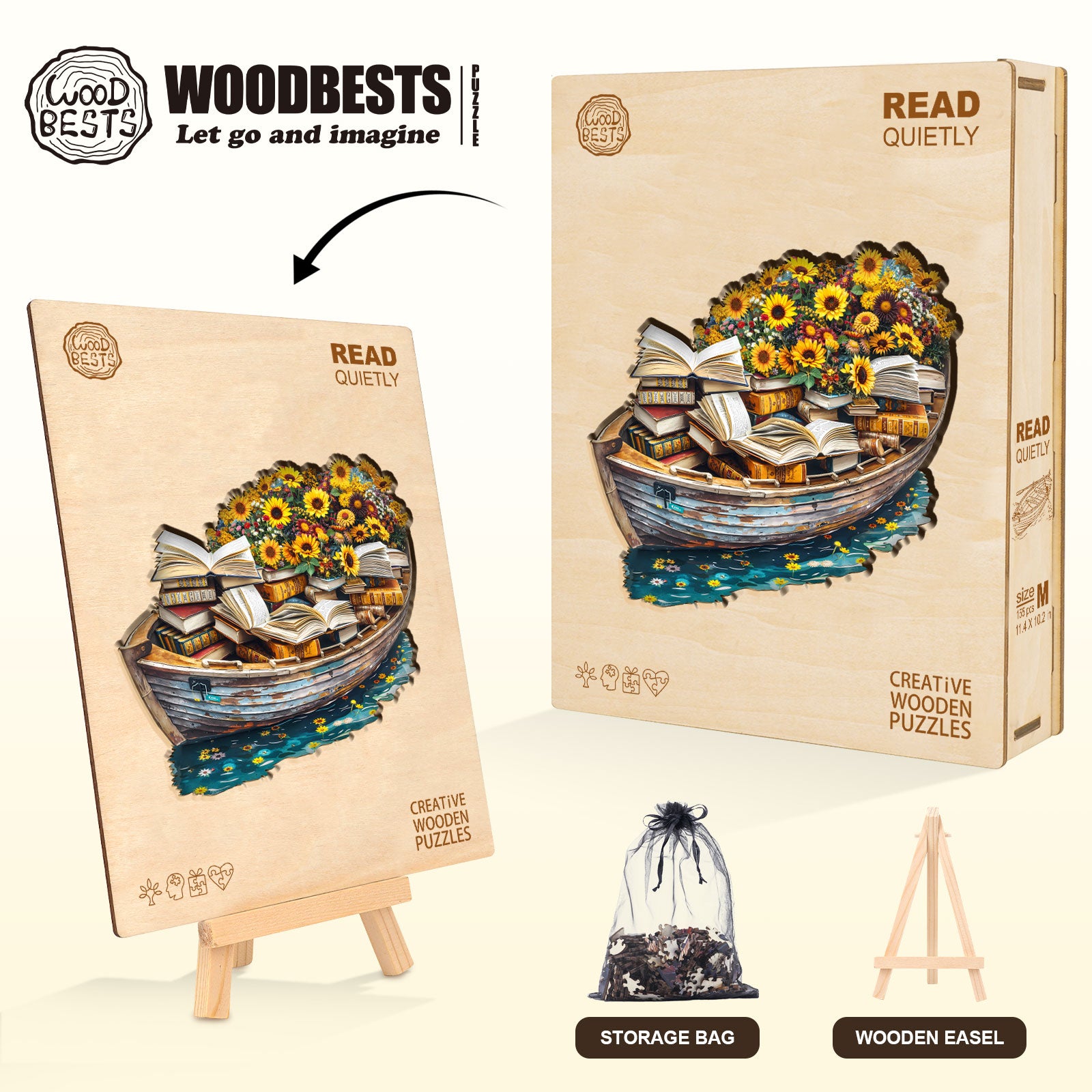 Read quietly Wooden Jigsaw Puzzle