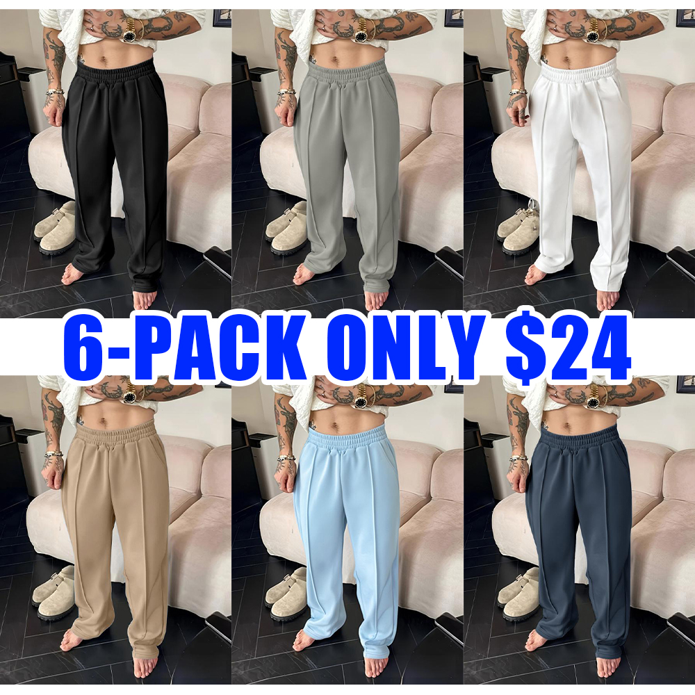 Men’s Autumn Winter Loose Fit Straight-Leg Pants