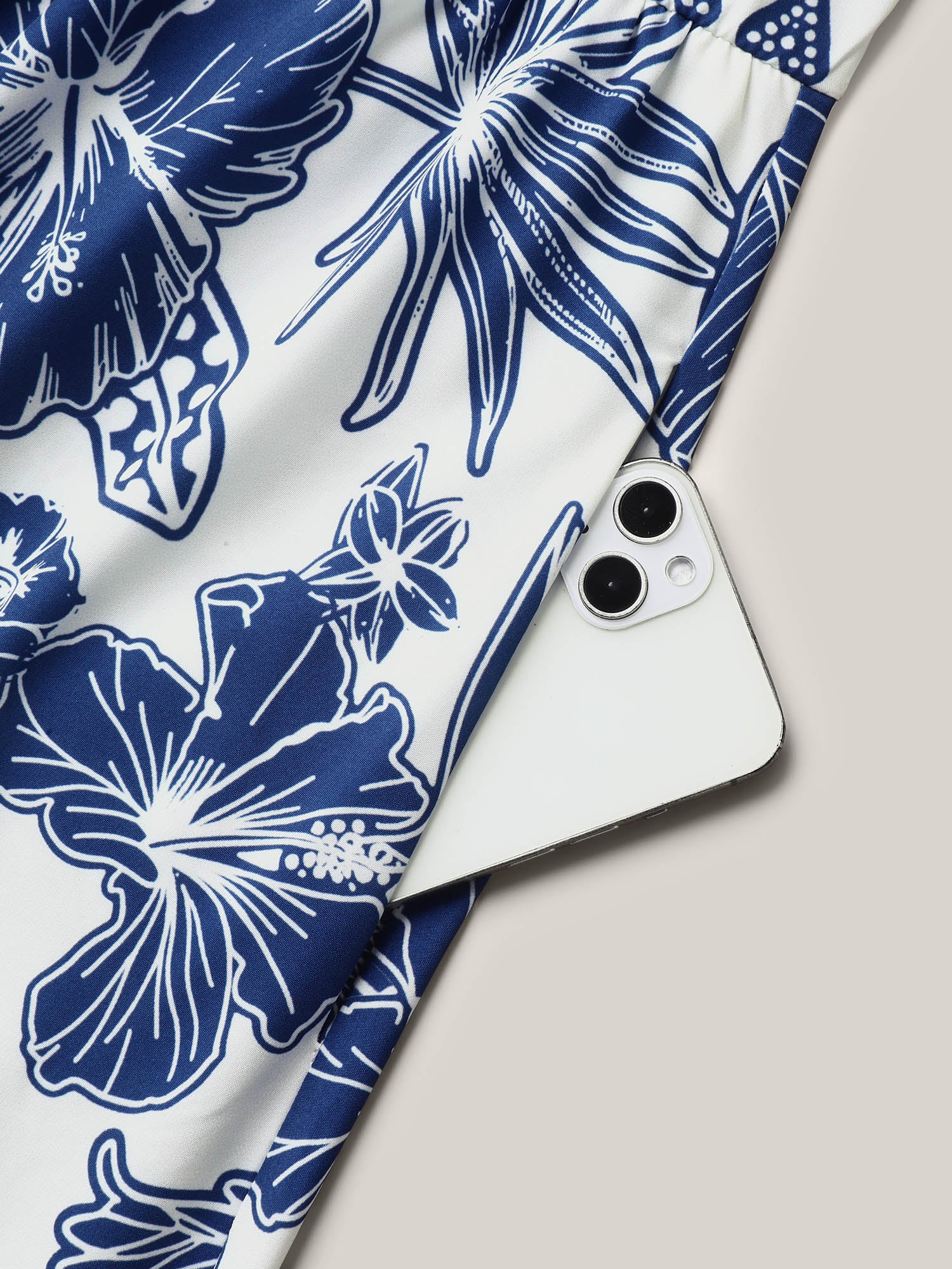 Boho Print Fit Flare Pockets Mini Dress