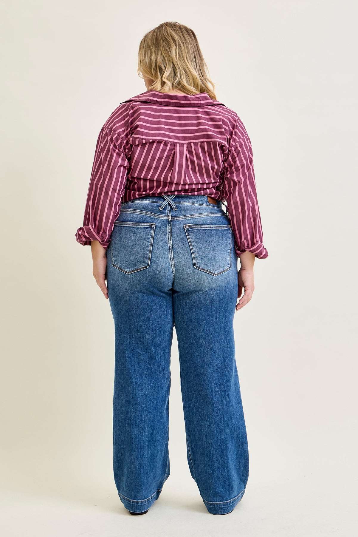 Penny Wide Denim Trouser - PLUS