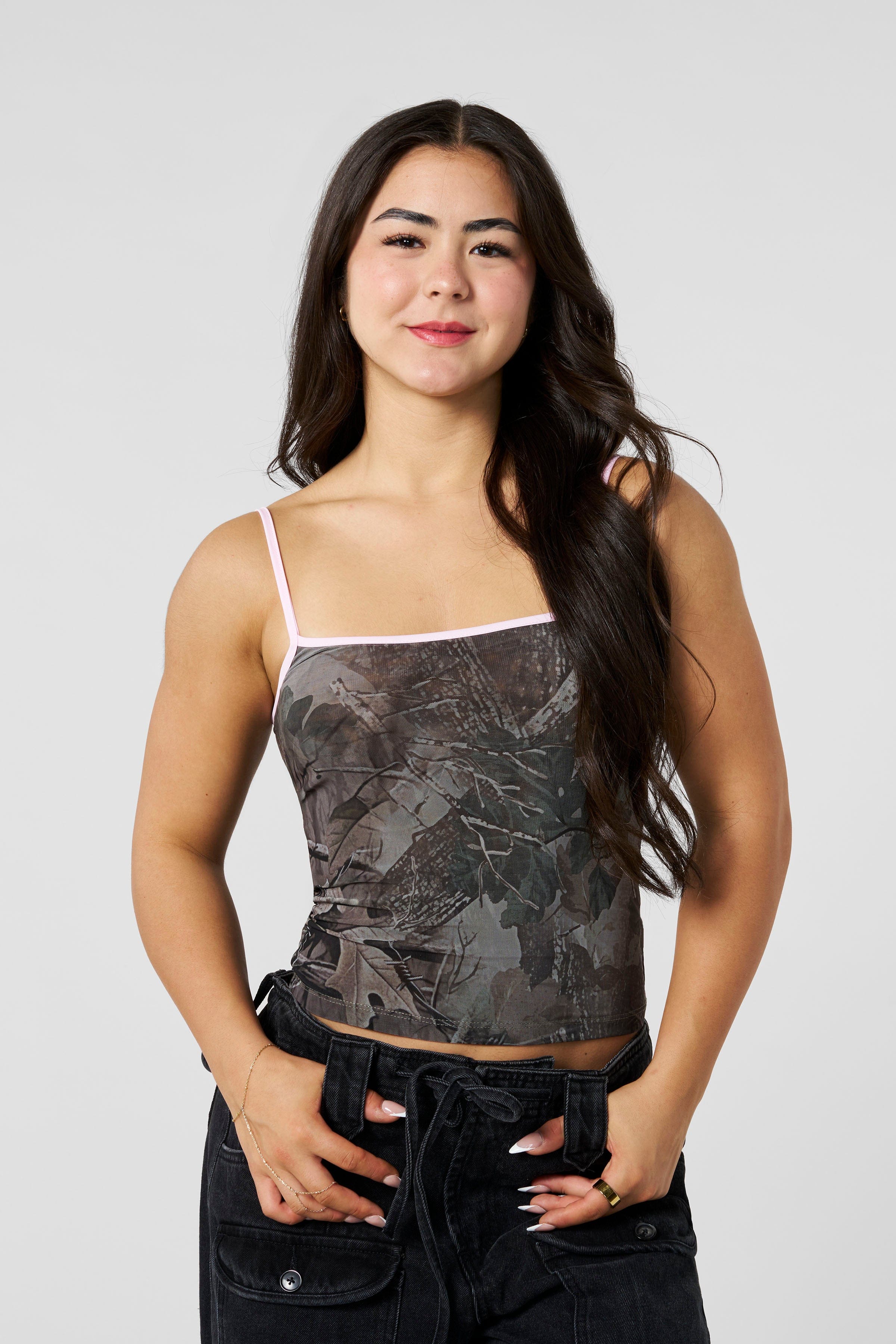 W4301 - Camo Mesh Cami