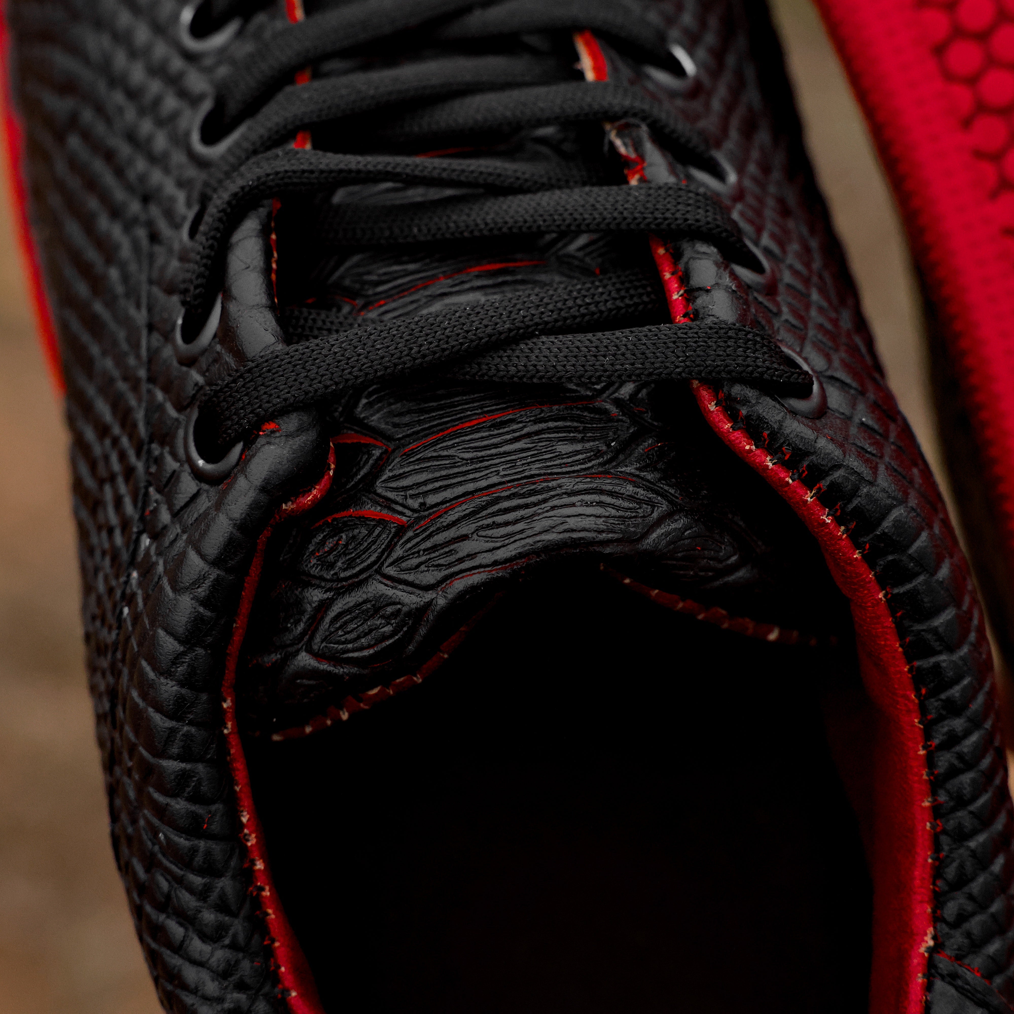 Black Cherry Python Leather Shoes