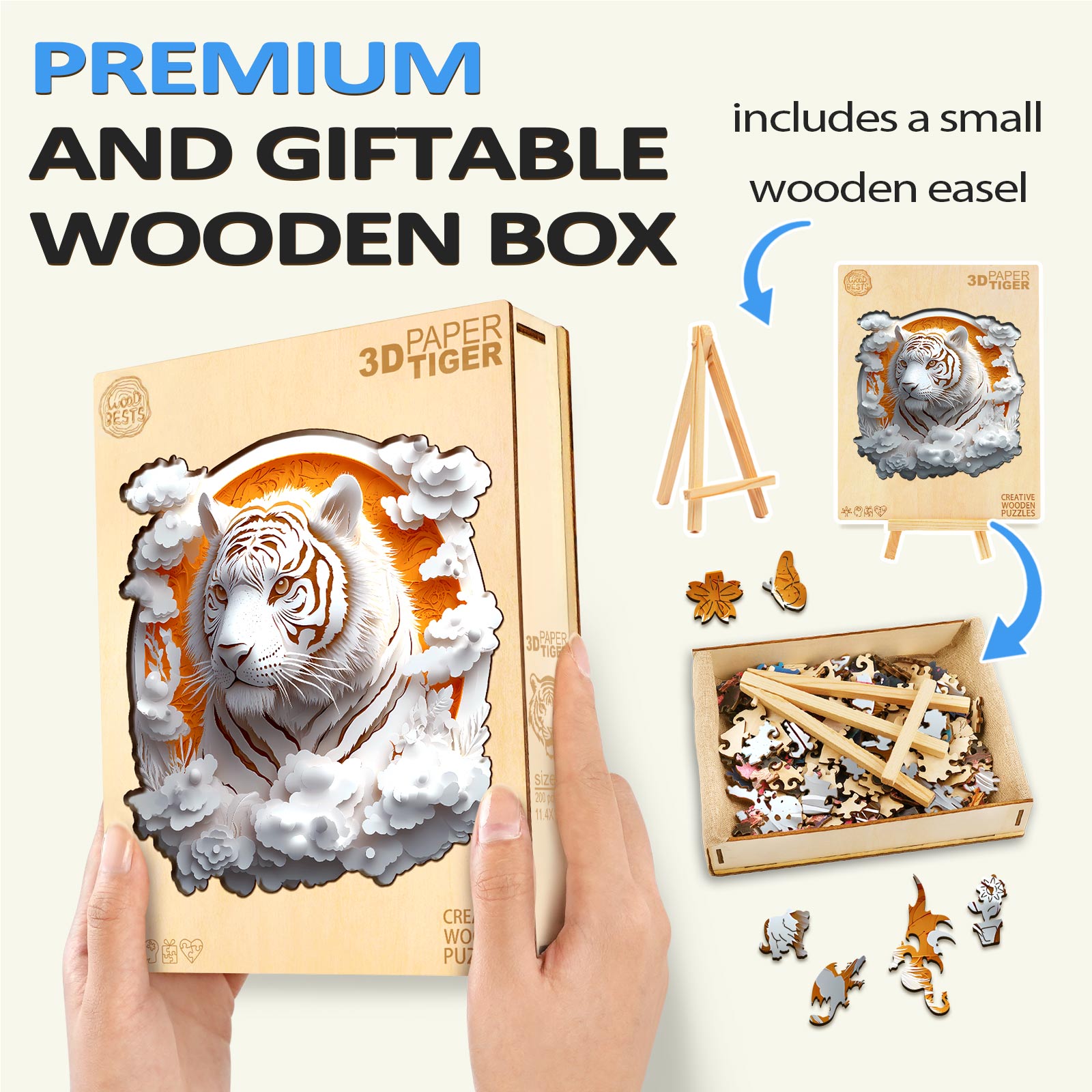 Paper Tiger Wooden Jigsaw Puzzle