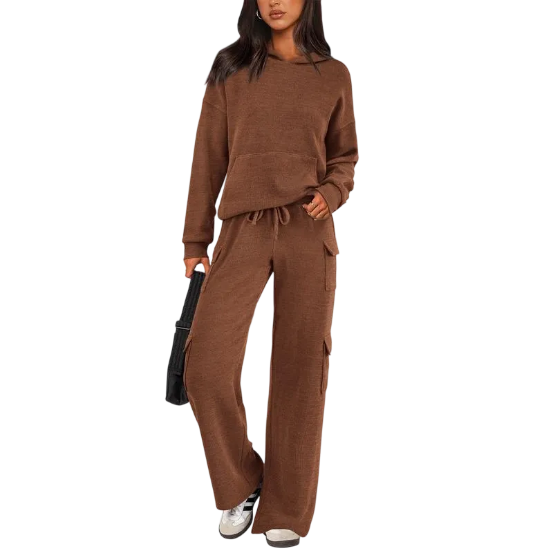 Women’s 2-Piece Knit Hoodie & Wide Leg Set