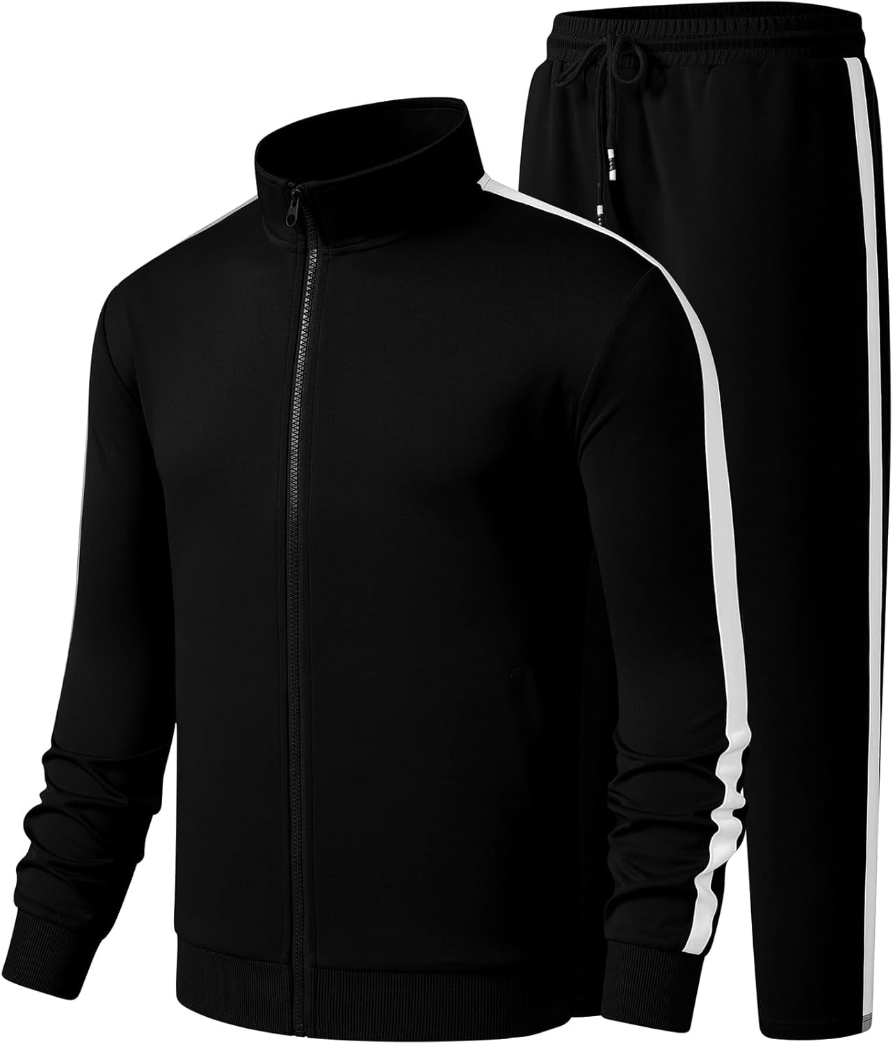 Men's Track Suits Sweatsuits 2 Piece Full Zip Sports Outfits Set Sweatshirt and Joggers Sweatpants