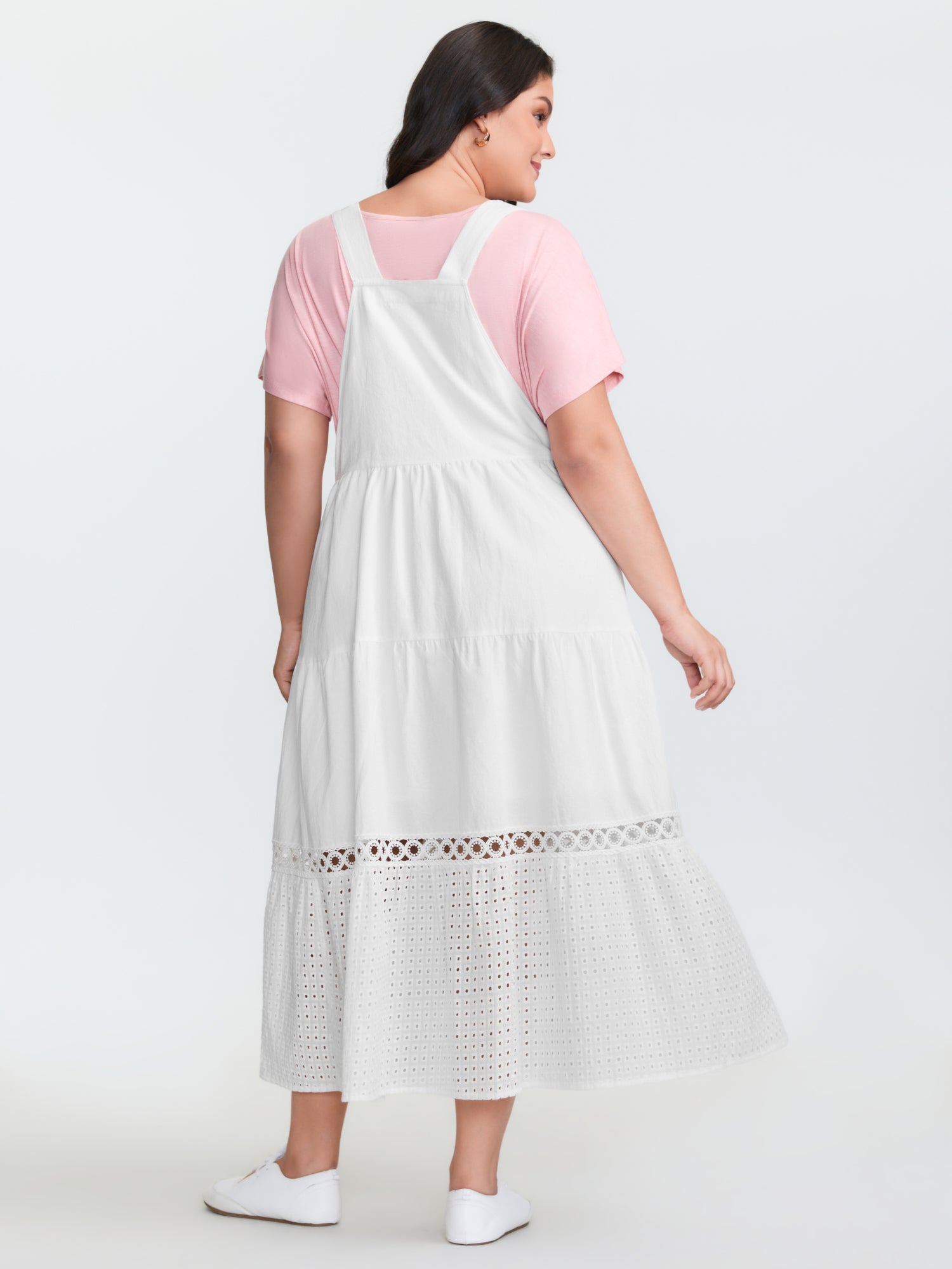Pure Cotton Embroidered Overall Maxi Dress