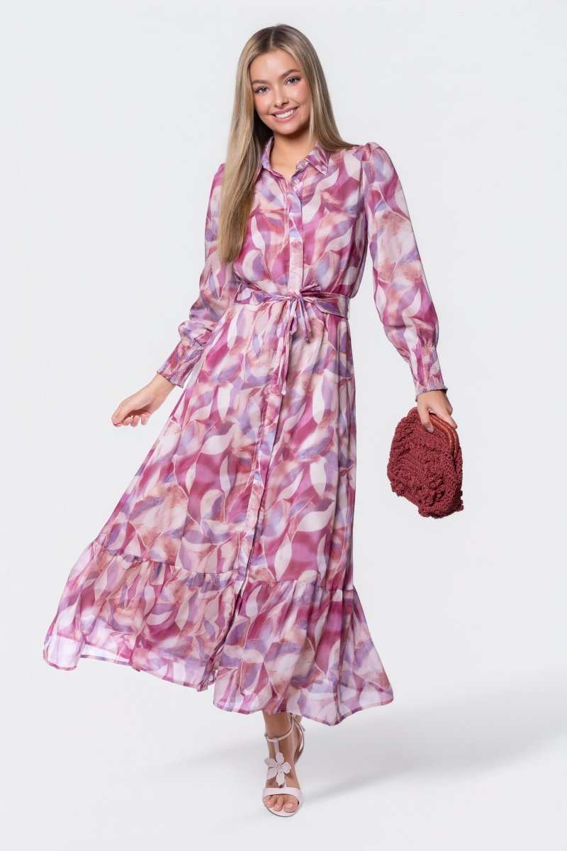 Connie Dress (Purple Pattern)