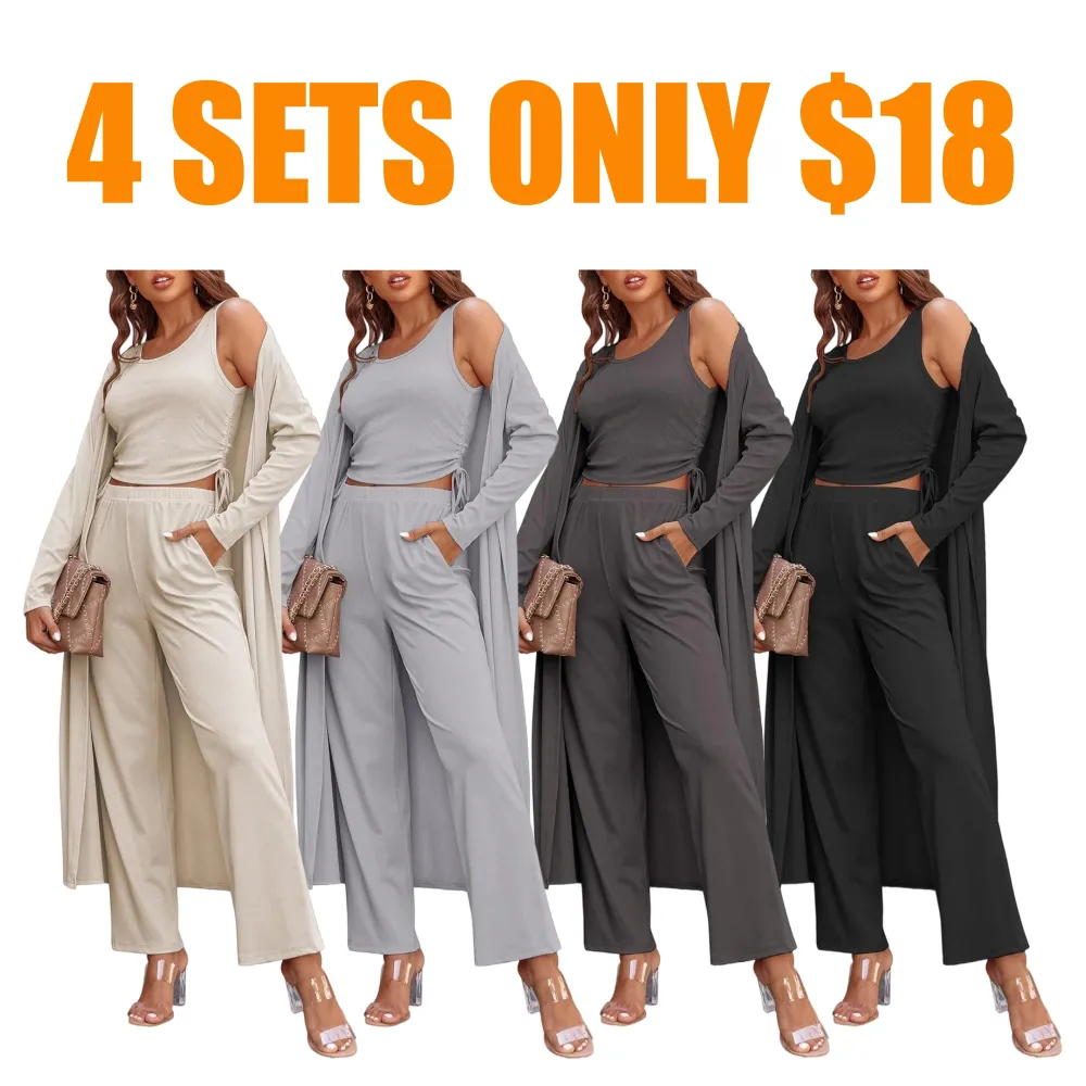 Cozy New Women's 3 Piece Knit Lounge Set