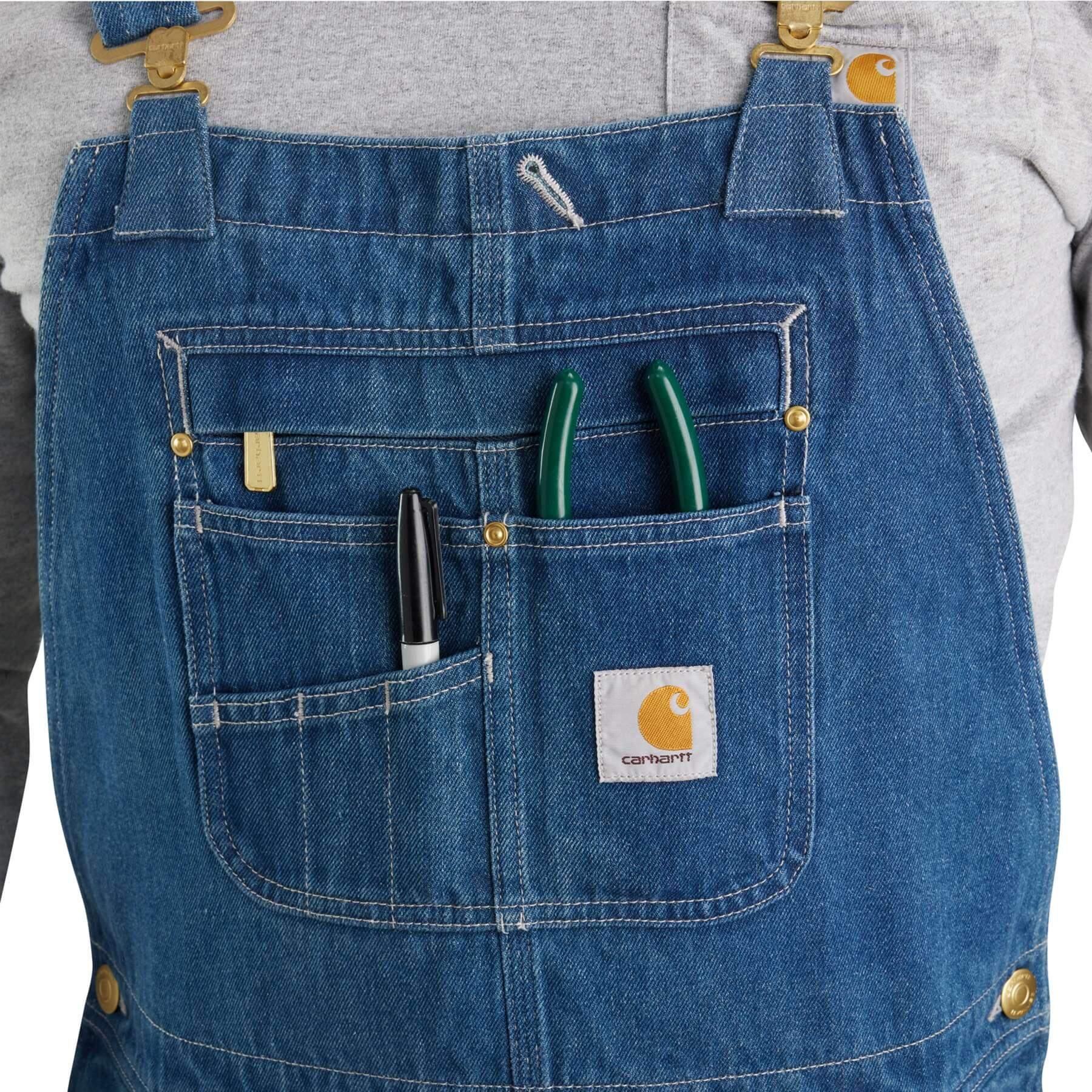 CHT Loose Fit Denim Bib Overalls 104672