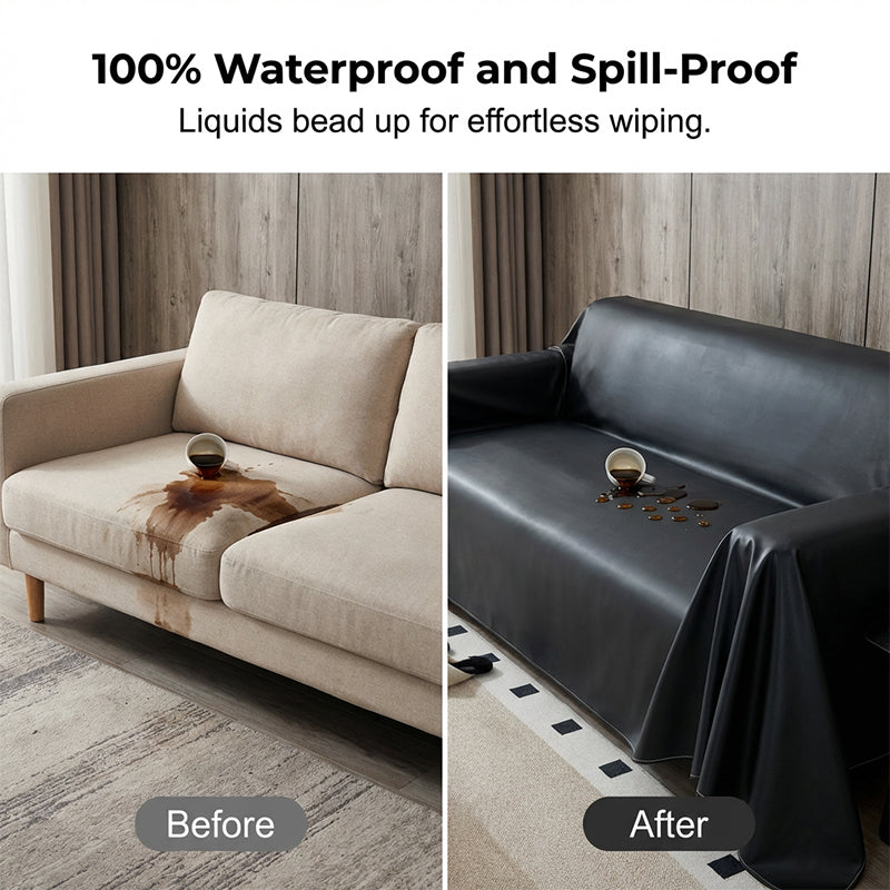 Faux Leather Non-Slip Sofa Cover