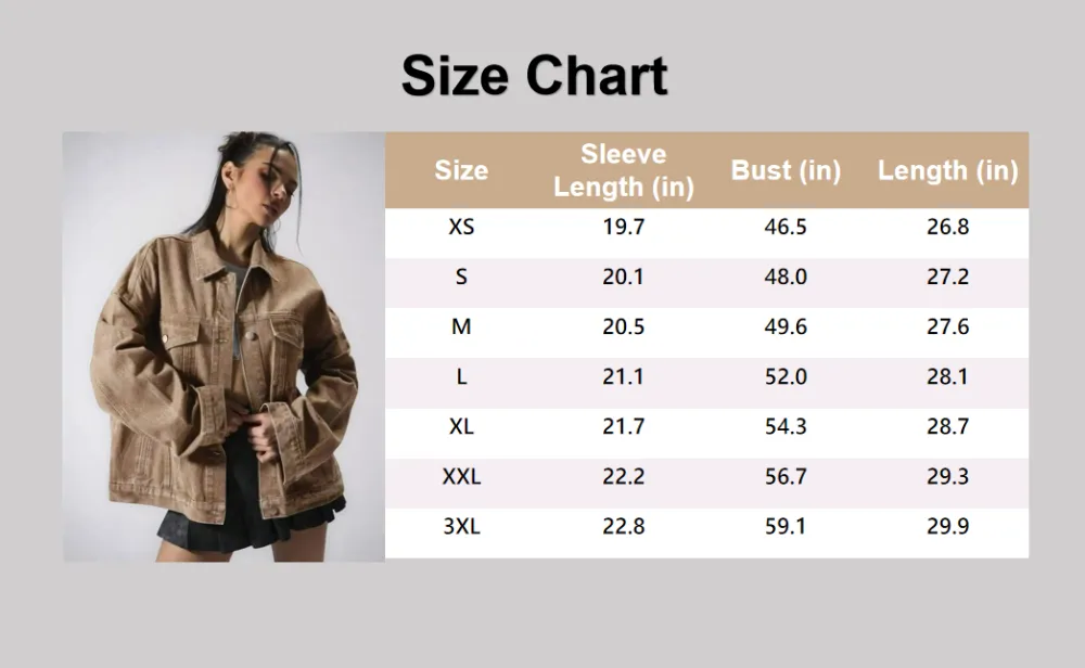 Women's Plain Button Front Drop Shoulder Denim Coat