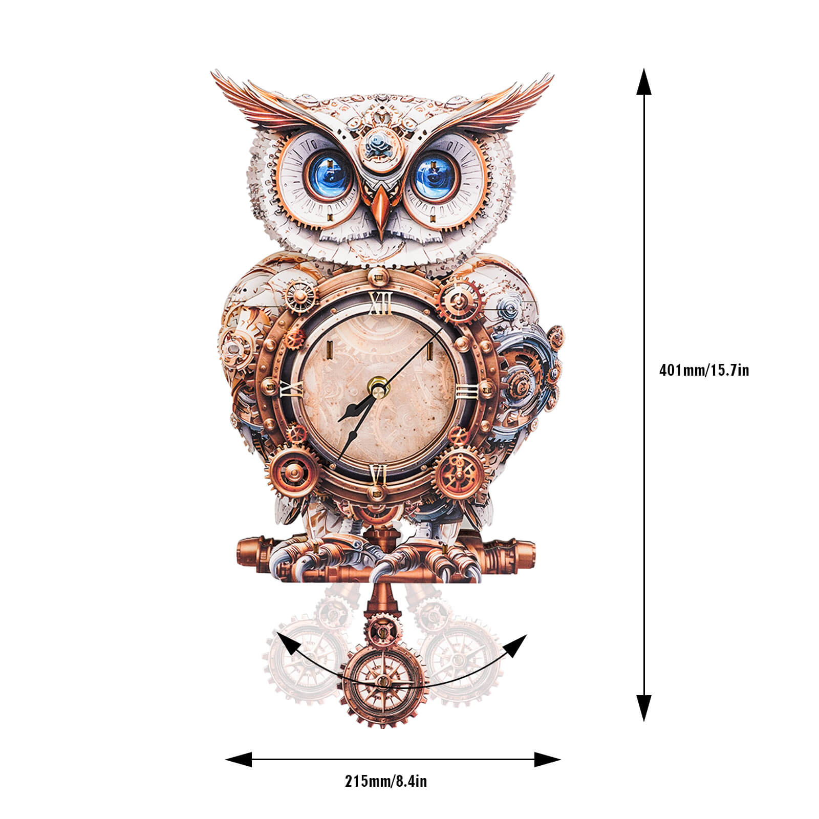 Mechanical Owl â€“ DIY Wooden Clock , 3D Puzzle Craft Kit