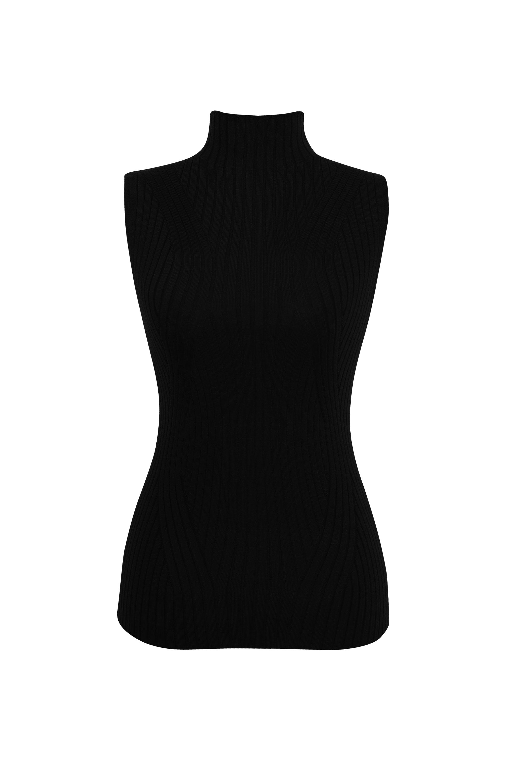 Refined Turtleneck Checked Sweater