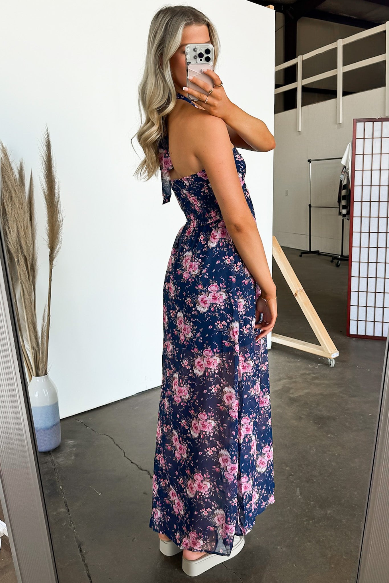 Floral Halter Maxi Dress