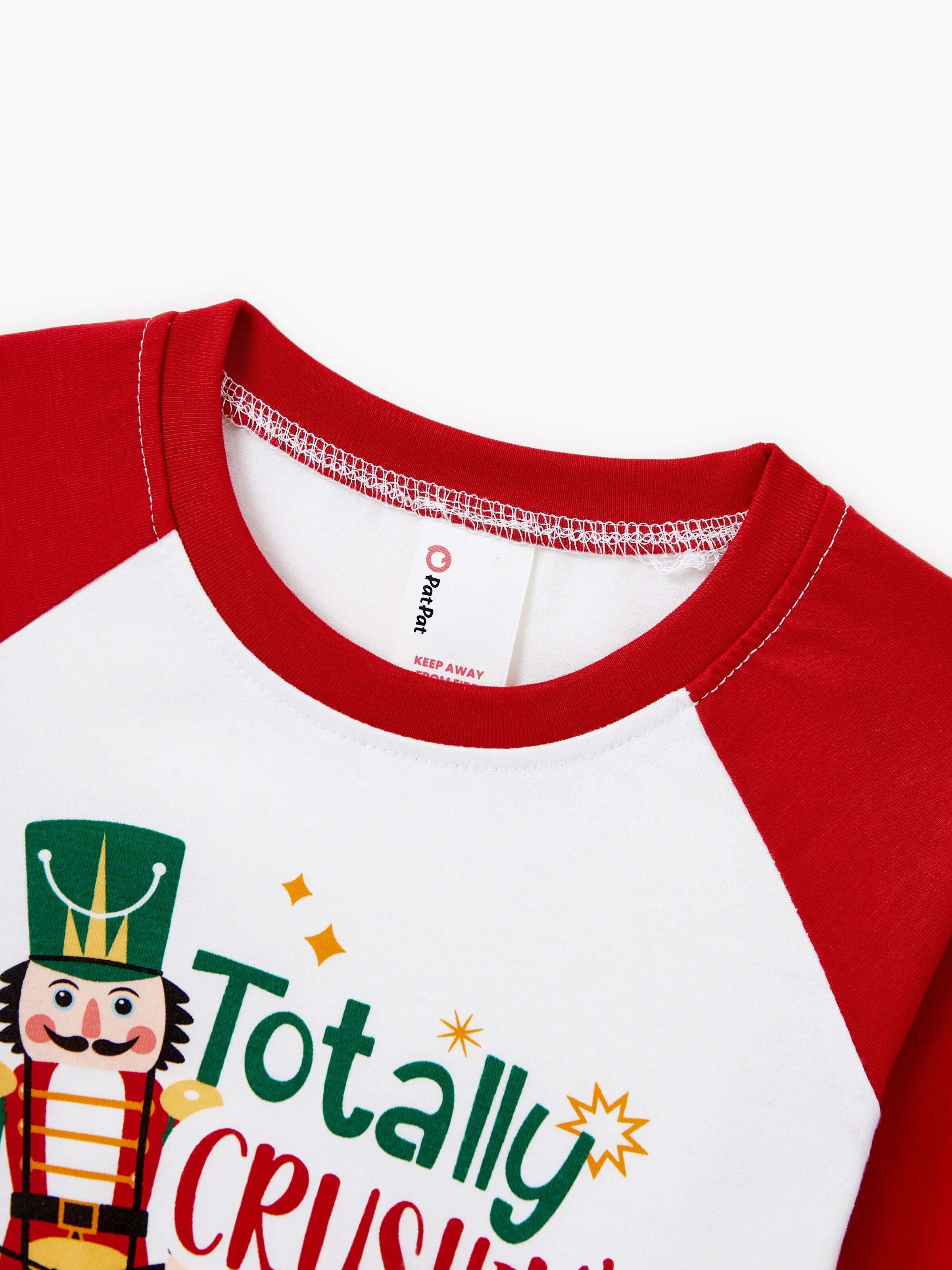 Christmas Matching Family Pajamas Set Nutcracker Print PJS with Christmas Socks Red