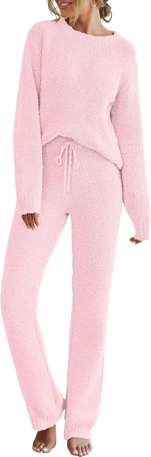 Womens Pajama Sets 2025 Fall Lounge Sweater Set