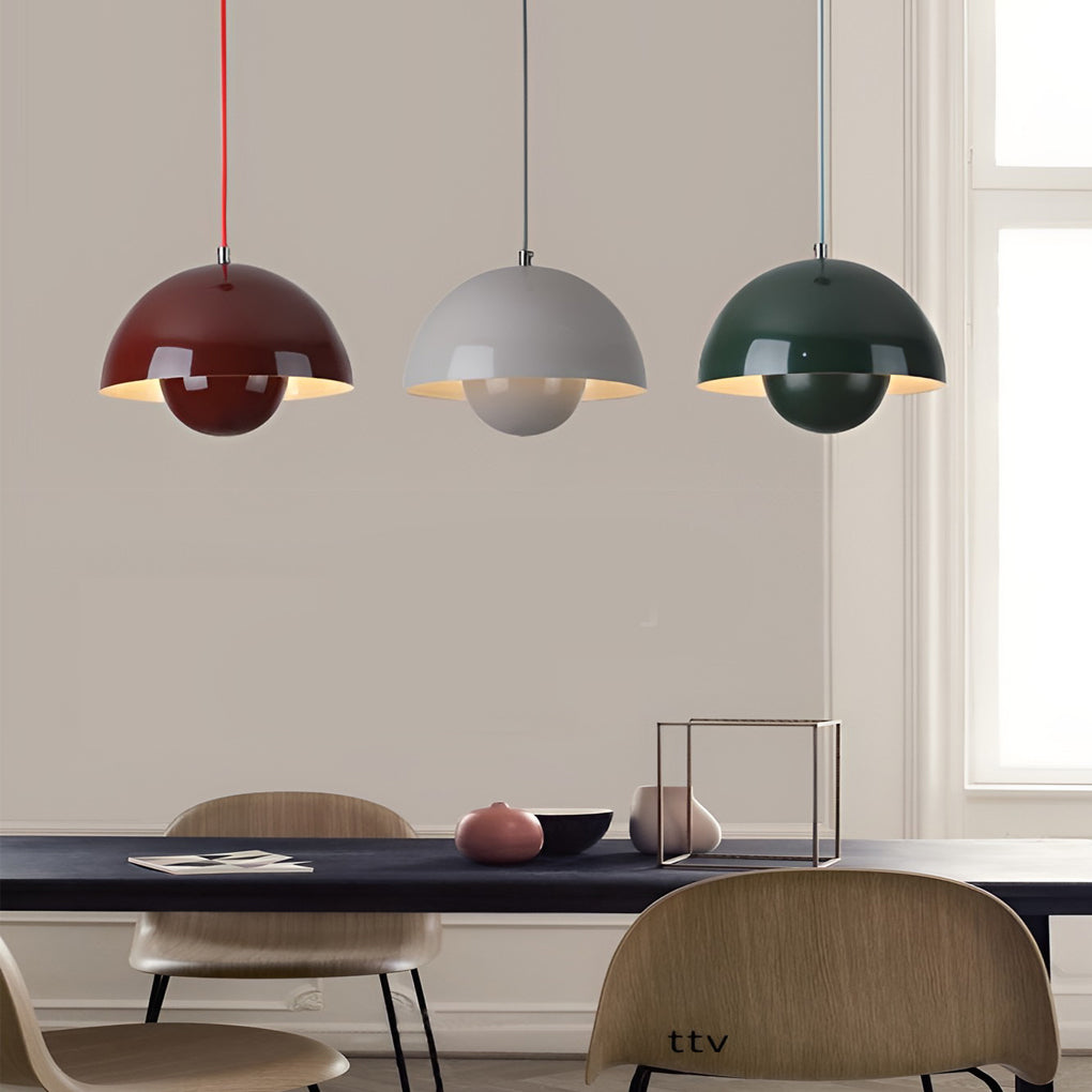 Creative Hemispherical Colorful Metal Nordic Island Light Pendant Lights