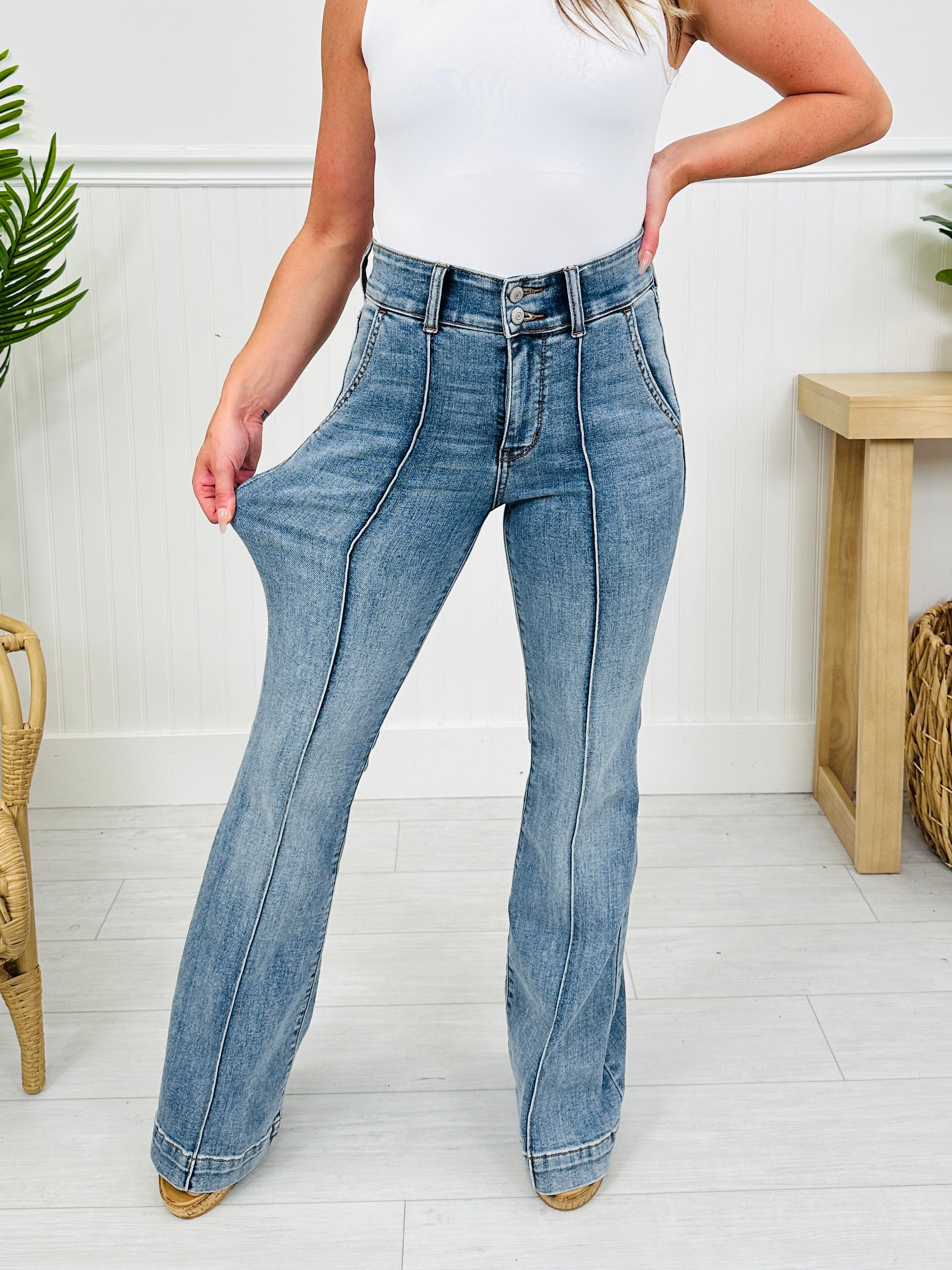 Judy Blue Stop and Stare Flare Jeans