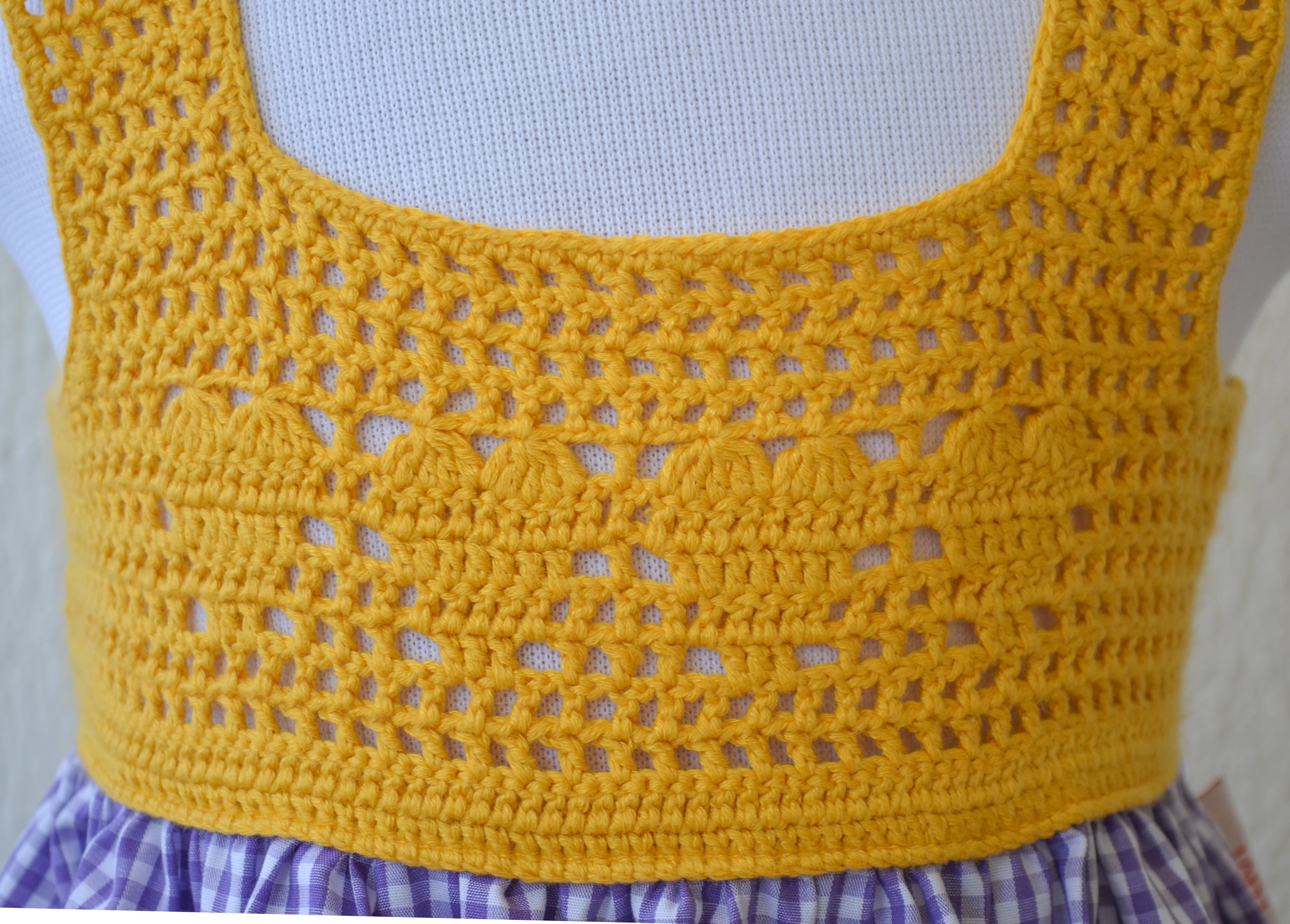 Purple Gingham & Hearts Dress