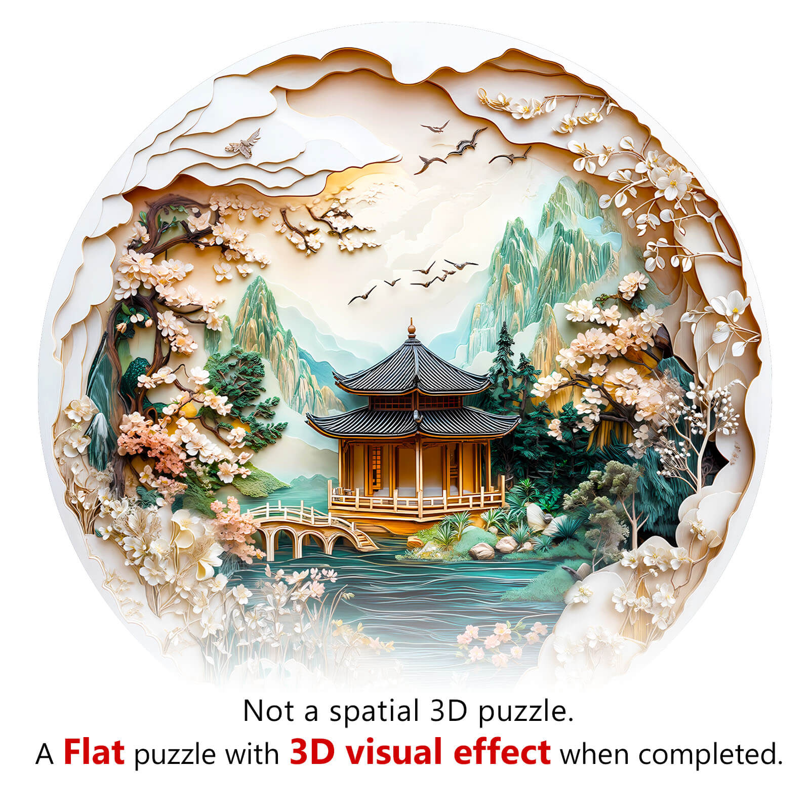 3D Chinese Landscape Painting Wooden Jigsaw Puzzle