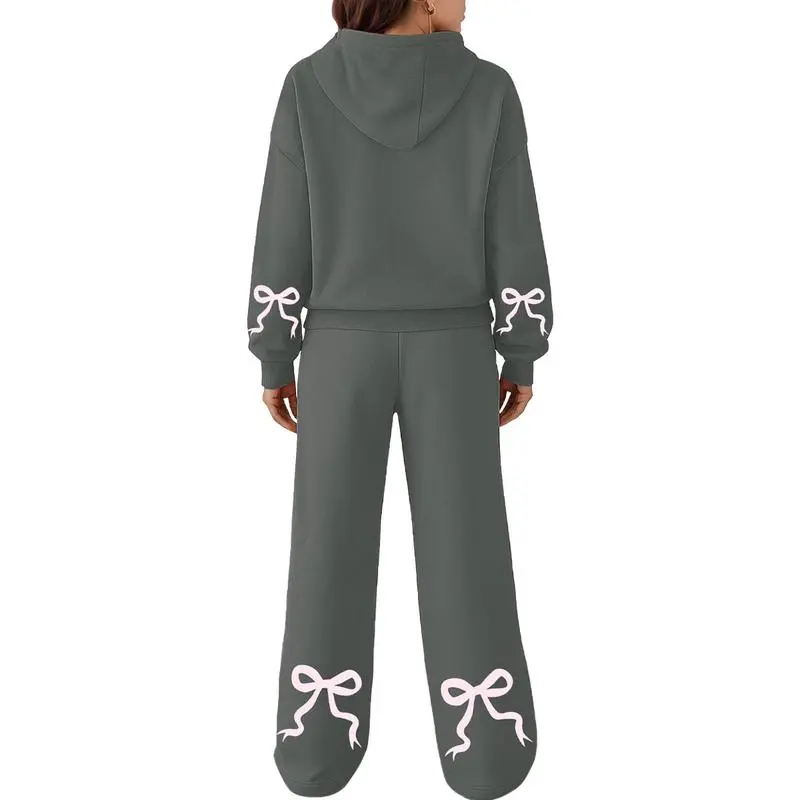 Women’s 2-Piece Lounge Set – Hoodie & Wide Leg Sweatpants