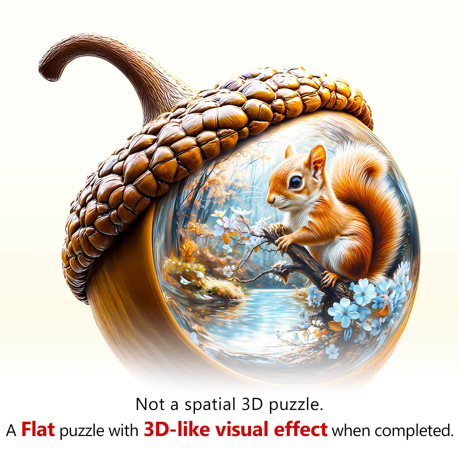 Acorn squirrel Wooden Jigsaw Puzzle