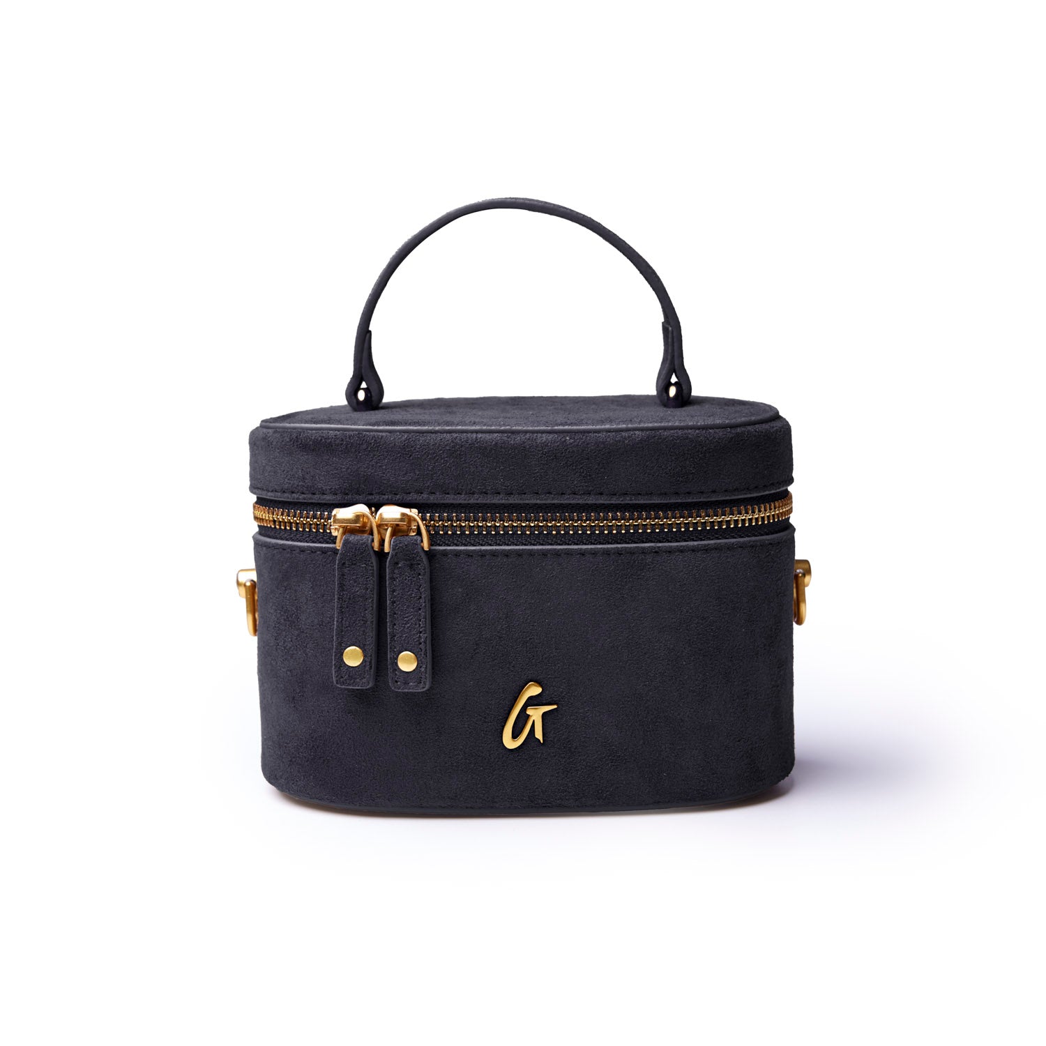 MINI SUEDE VANITY BAG - BLACK