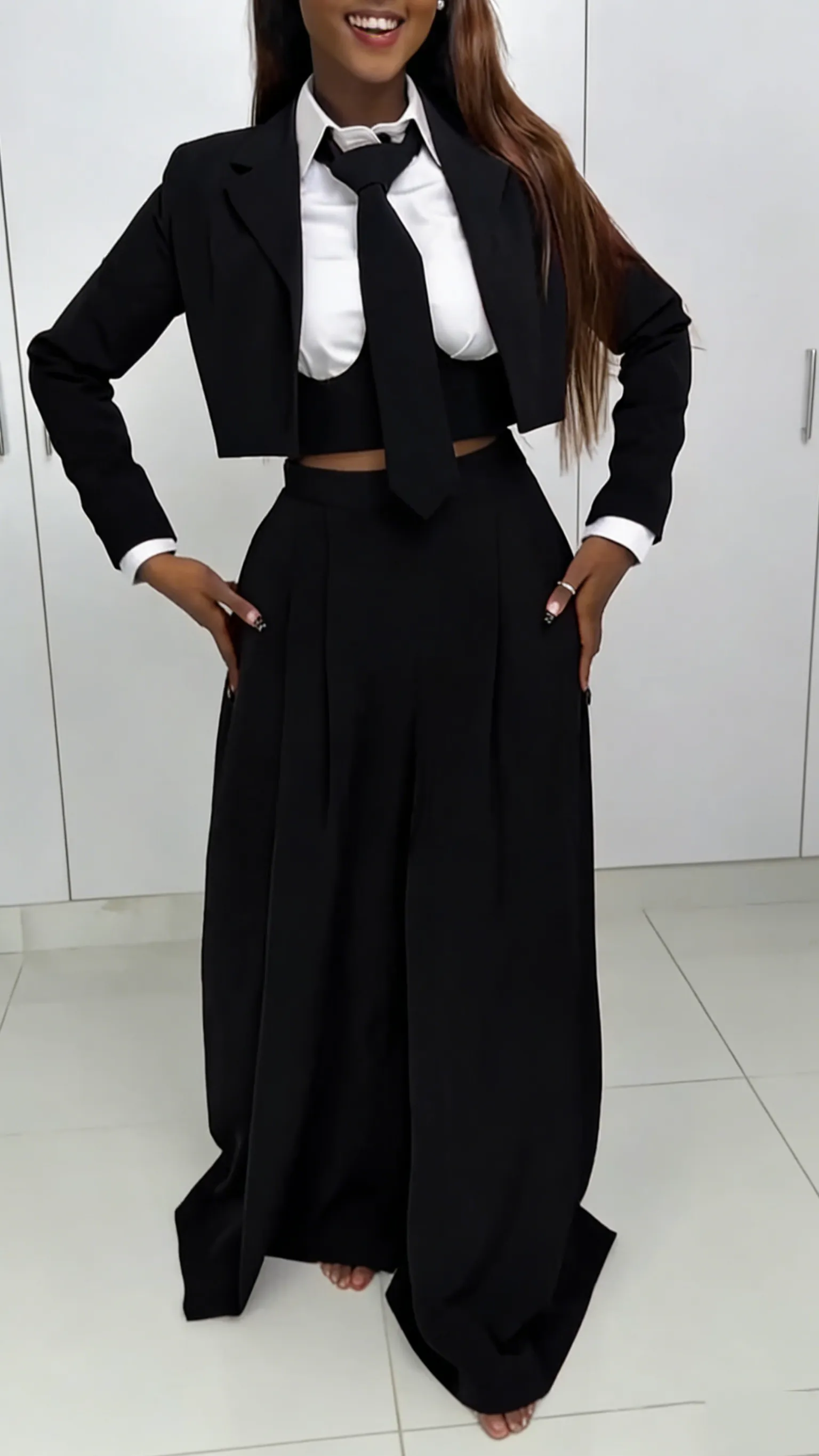 Women Temperament Commuting Three Piece Set