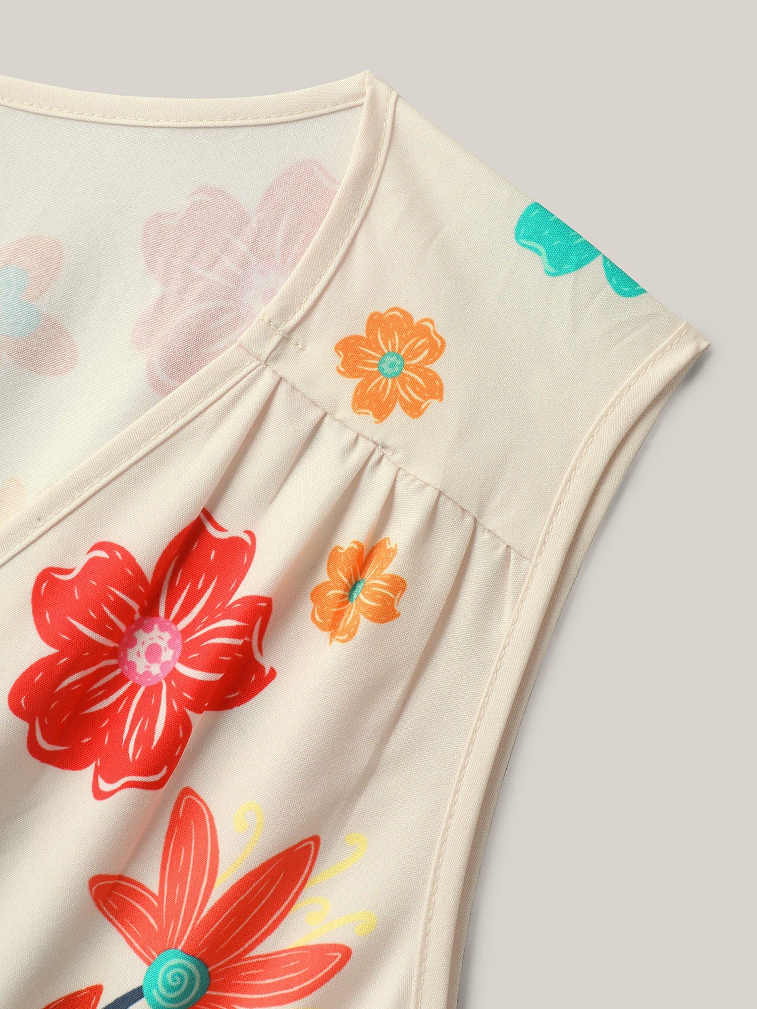 Floral Drama Cinched-Waist Maxi Dress