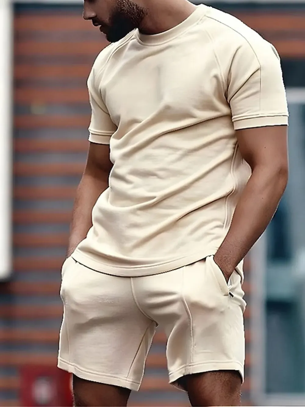 Mens Short Sets 2 Piece Outfits Fashion Summer Tracksuits Casual Set