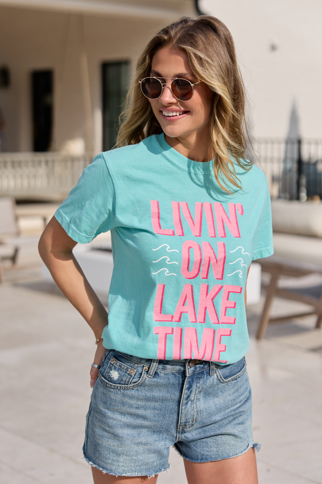 Livin' On Lake Time Mint Graphic Tee